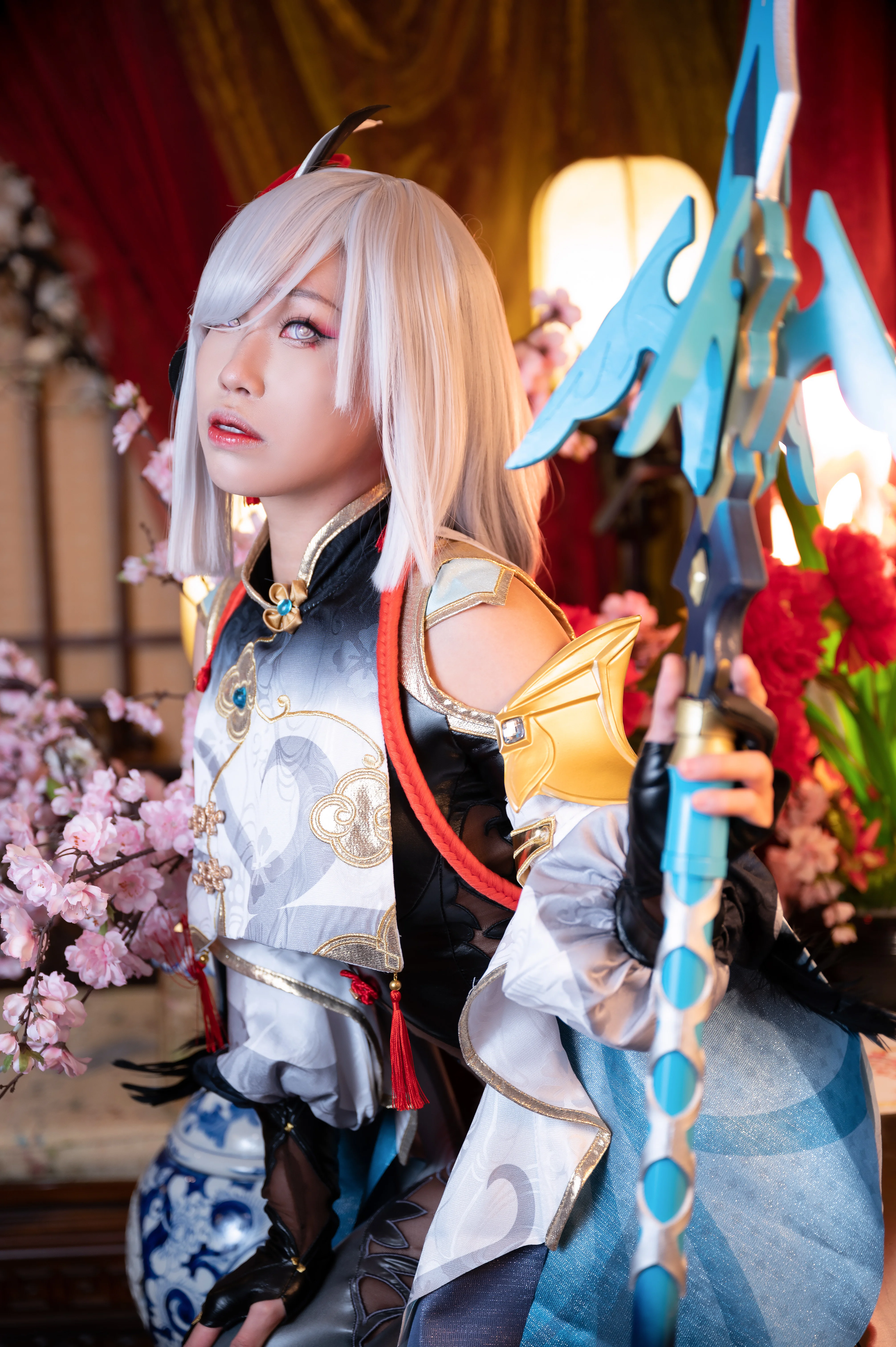 [Shenhe's new outfit Genshin Impact cosplay] Heroic and Valiant Demeanor Under Cold Flowers and Quiet Dew - Image 11
