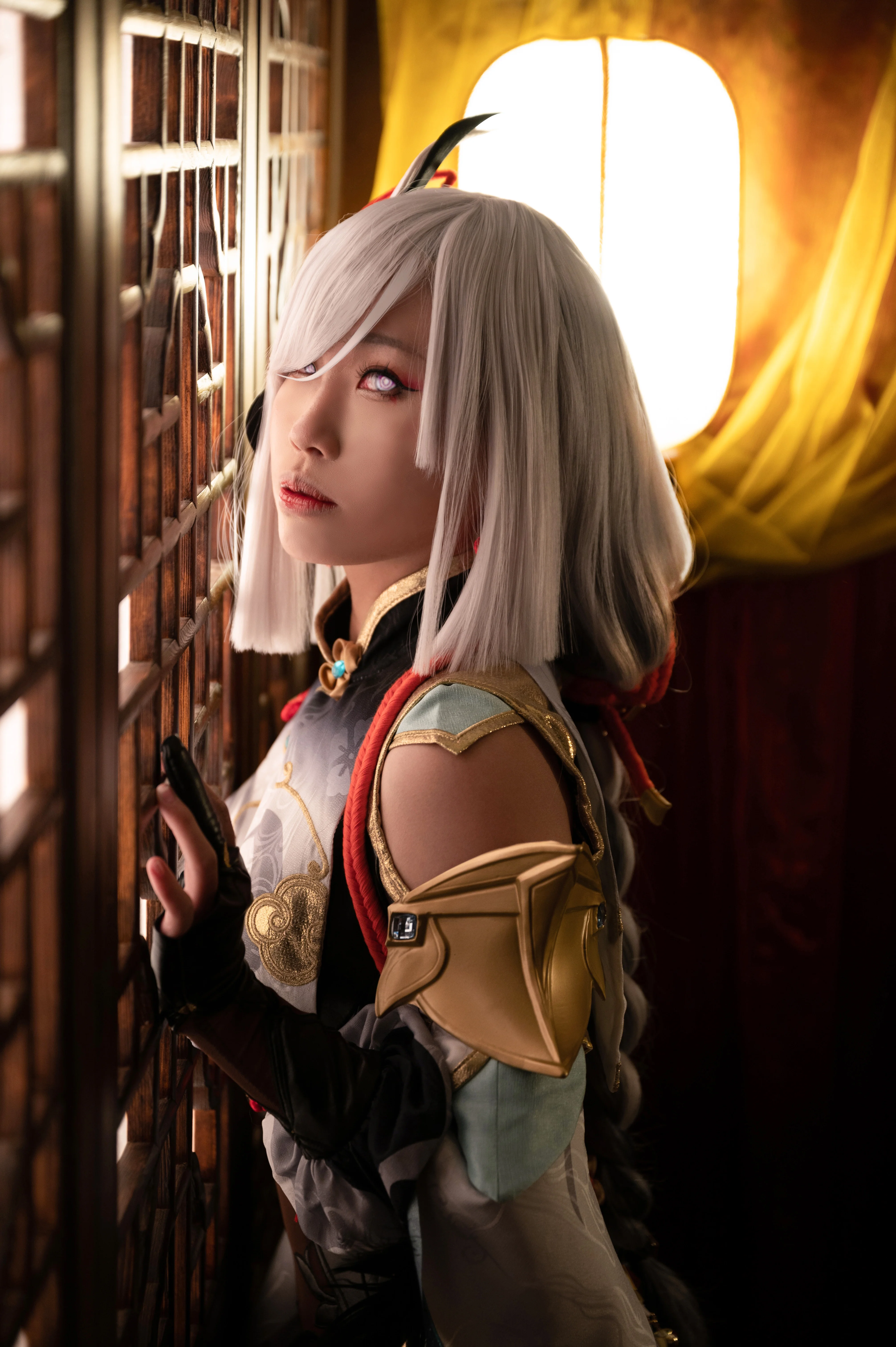[Shenhe's new outfit Genshin Impact cosplay] Heroic and Valiant Demeanor Under Cold Flowers and Quiet Dew - Image 14