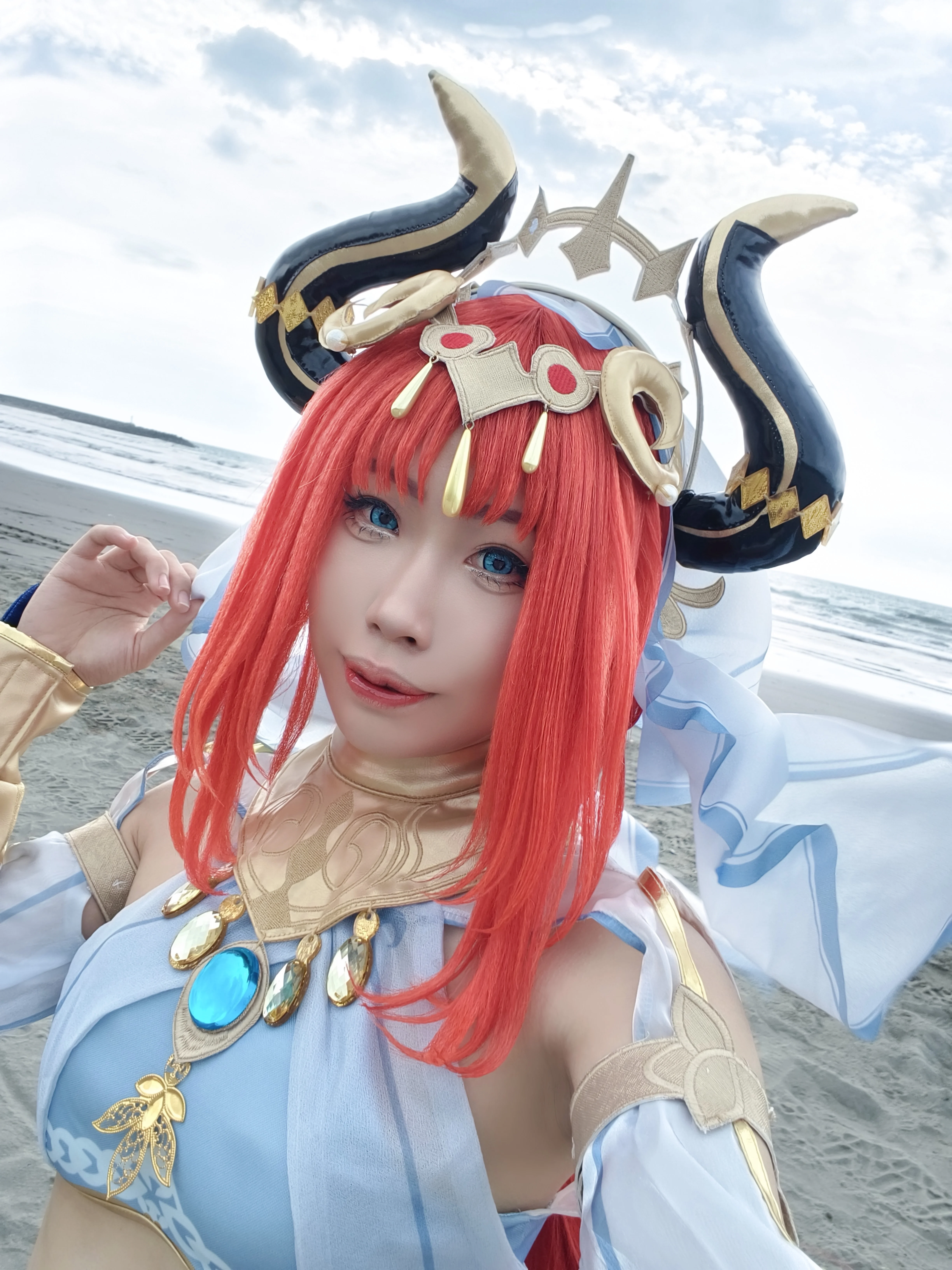【妮露cos】原神海边拍摄，大风中的异域舞者