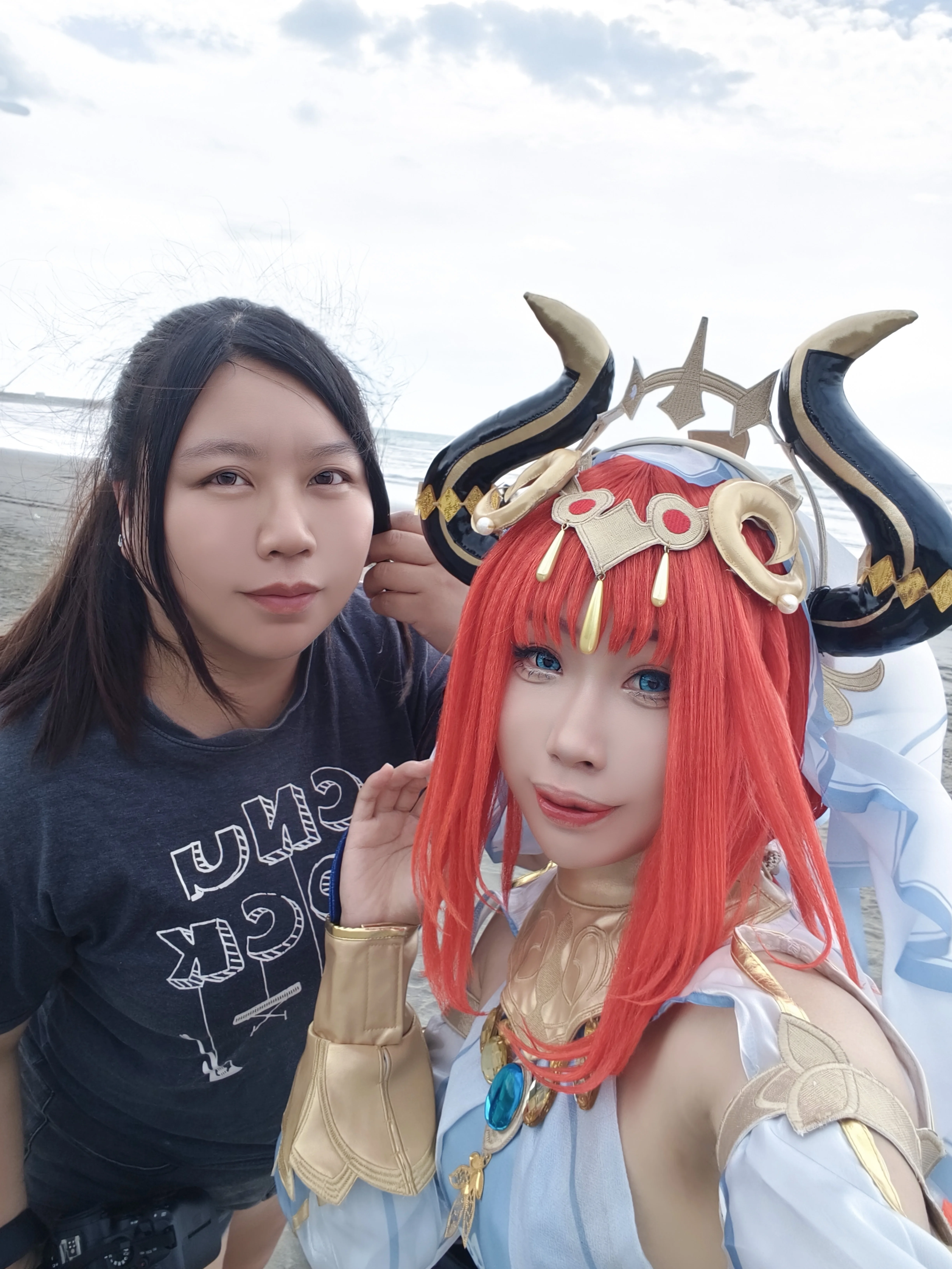 【妮露cos】原神海边拍摄，大风中的异域舞者 - 第 3 张