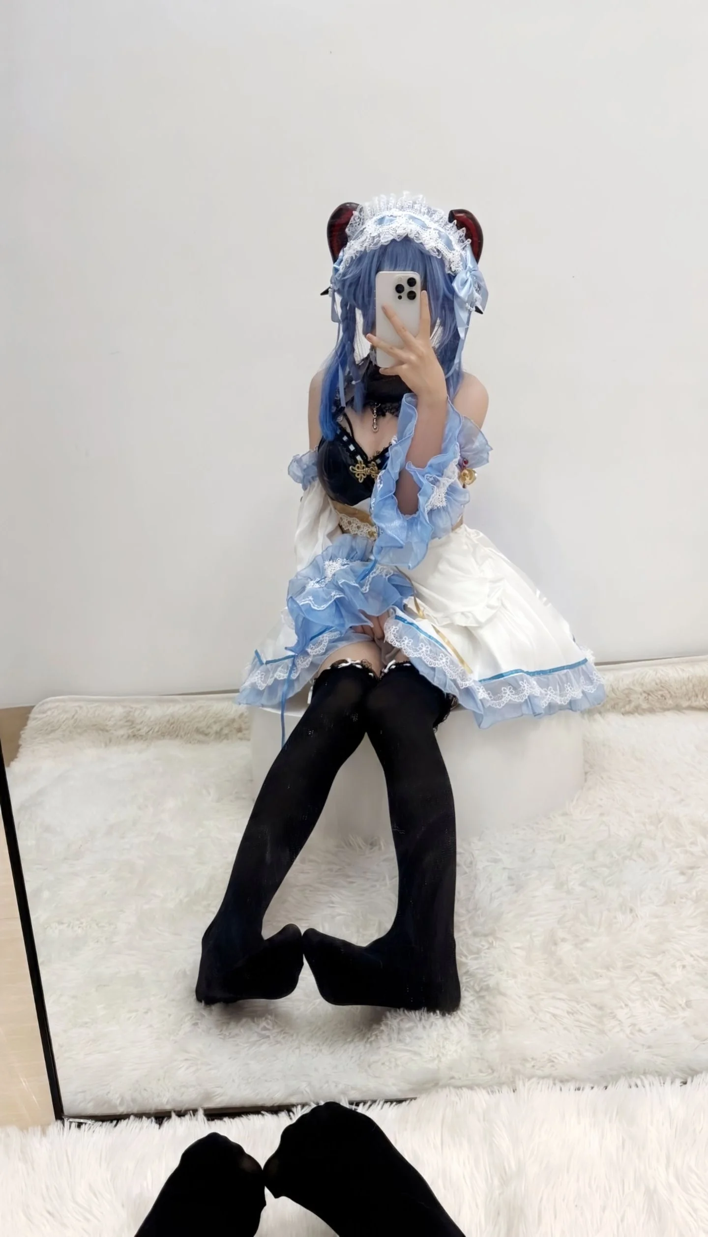 【甘雨cos】原神玉衡星的藍白女僕裝嘗試 - 第 2 張