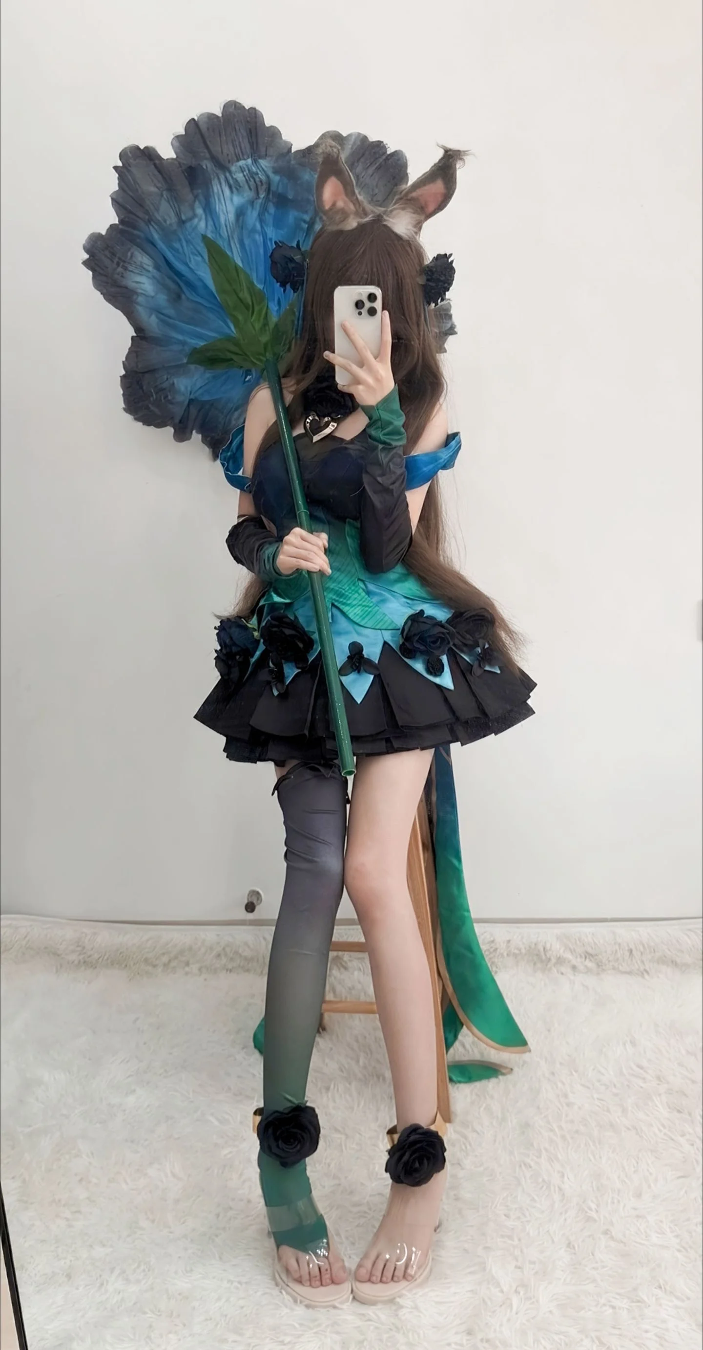 【公孙离cos】王者荣耀，蓝黑花间的灵动舞者
