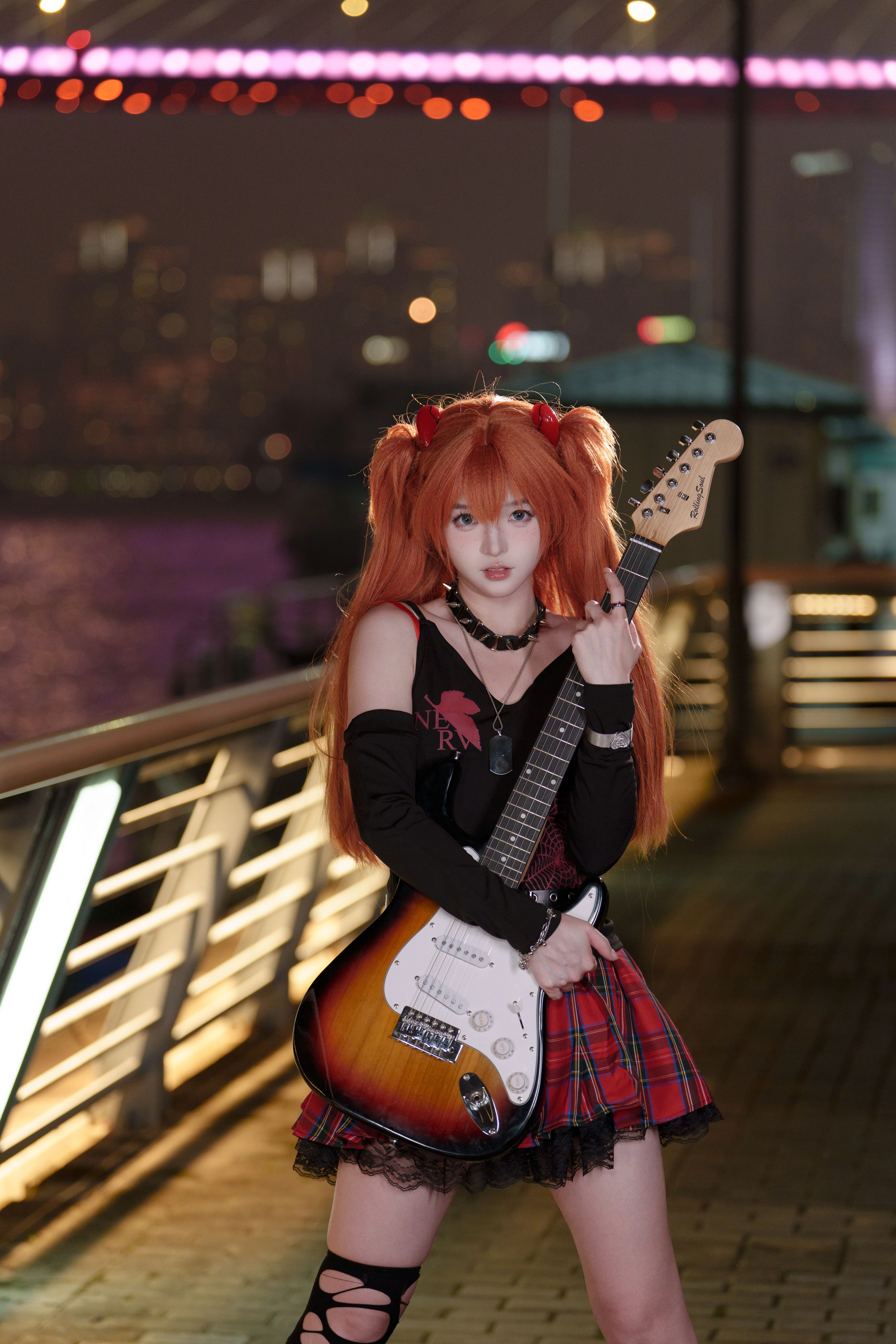 【明日香cos】朋克摇滚，跨过城市夜色 - 第 3 张
