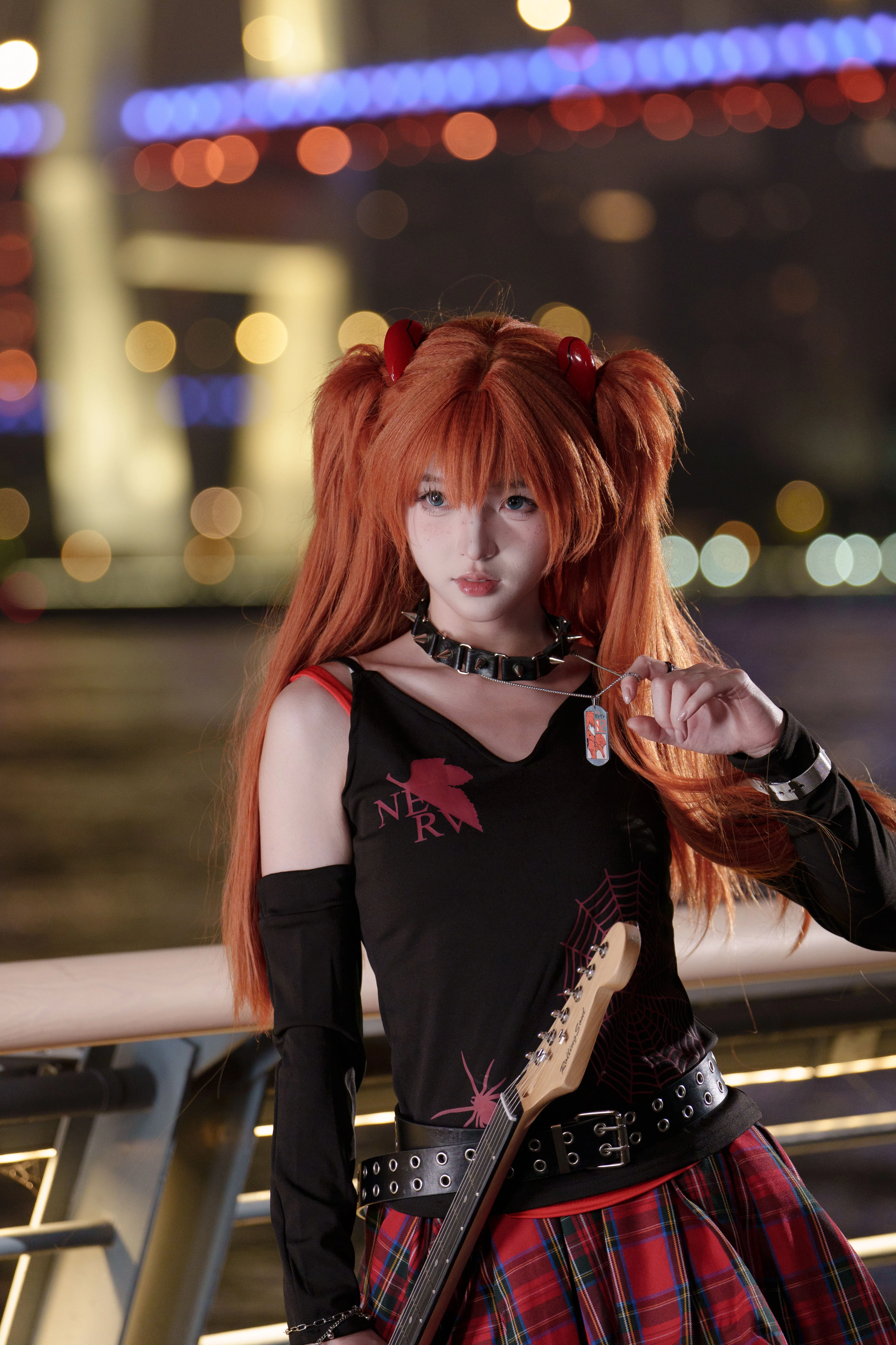 【明日香cos】朋克摇滚，跨过城市夜色 - 第 5 张