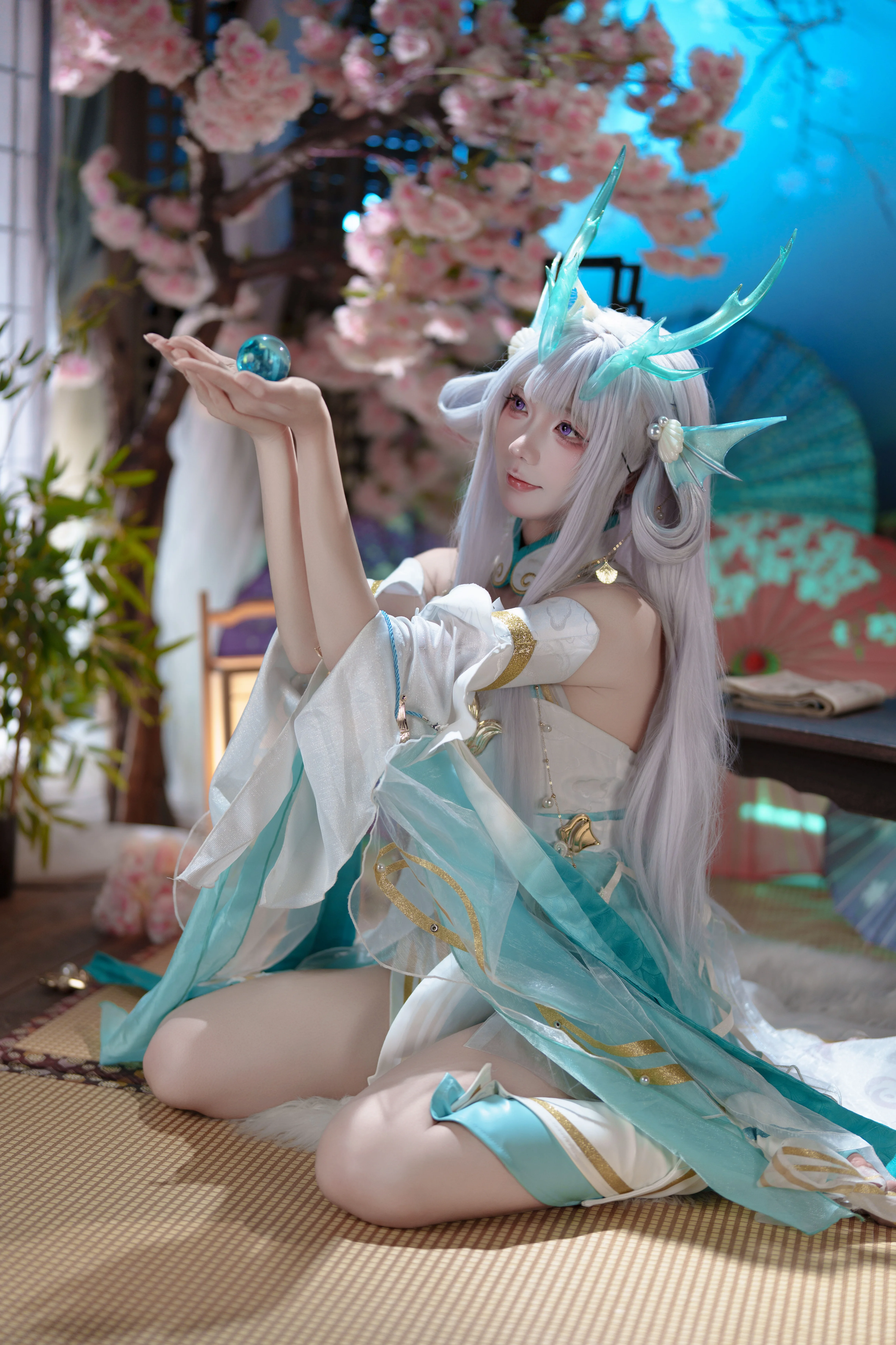 [Honor of Kings Xishi Cosplay] Shooting Share of the Mermaid's Song Little Green Dragon - Image 2