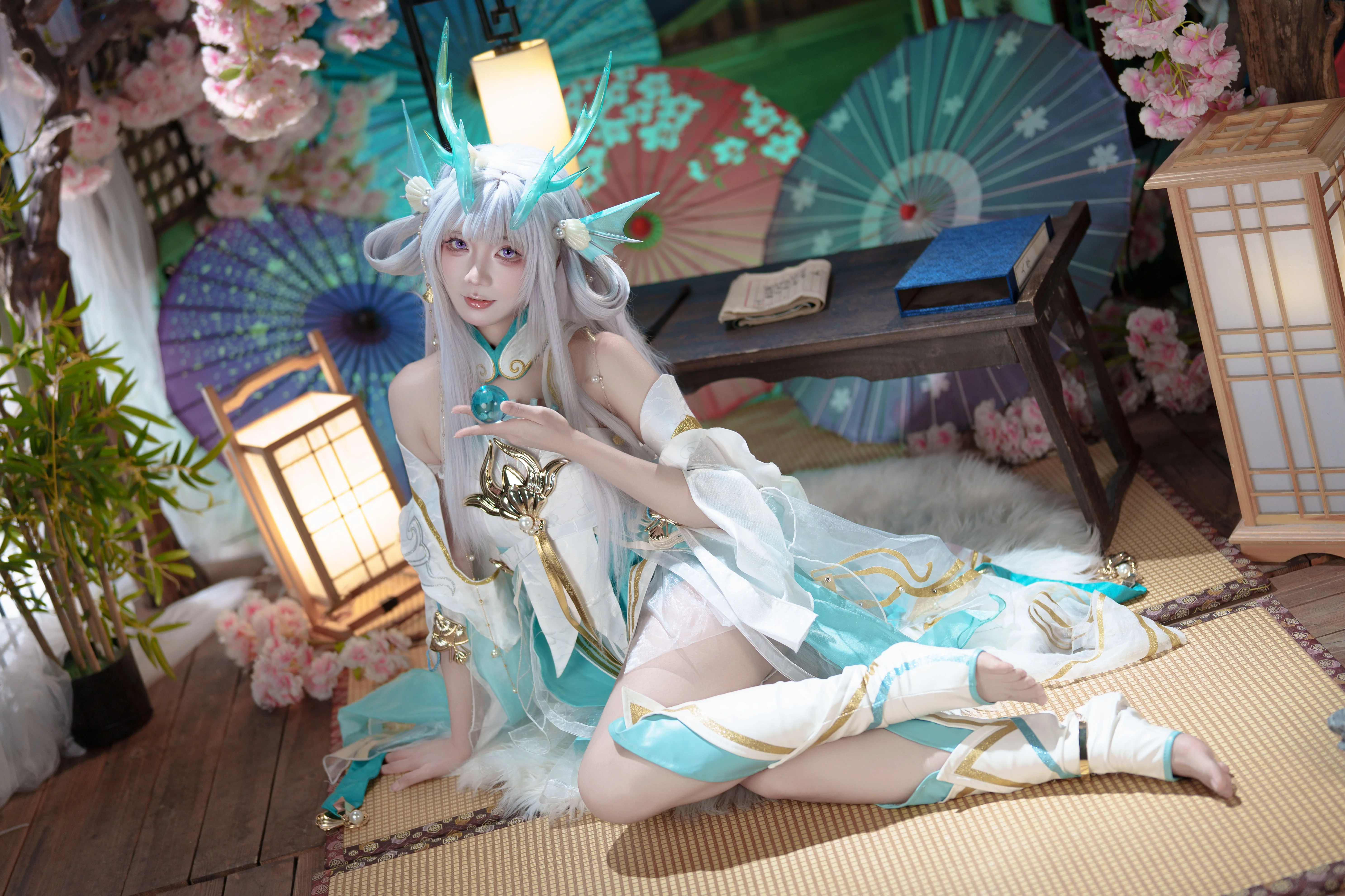 [Honor of Kings Xishi Cosplay] Shooting Share of the Mermaid's Song Little Green Dragon - Image 3