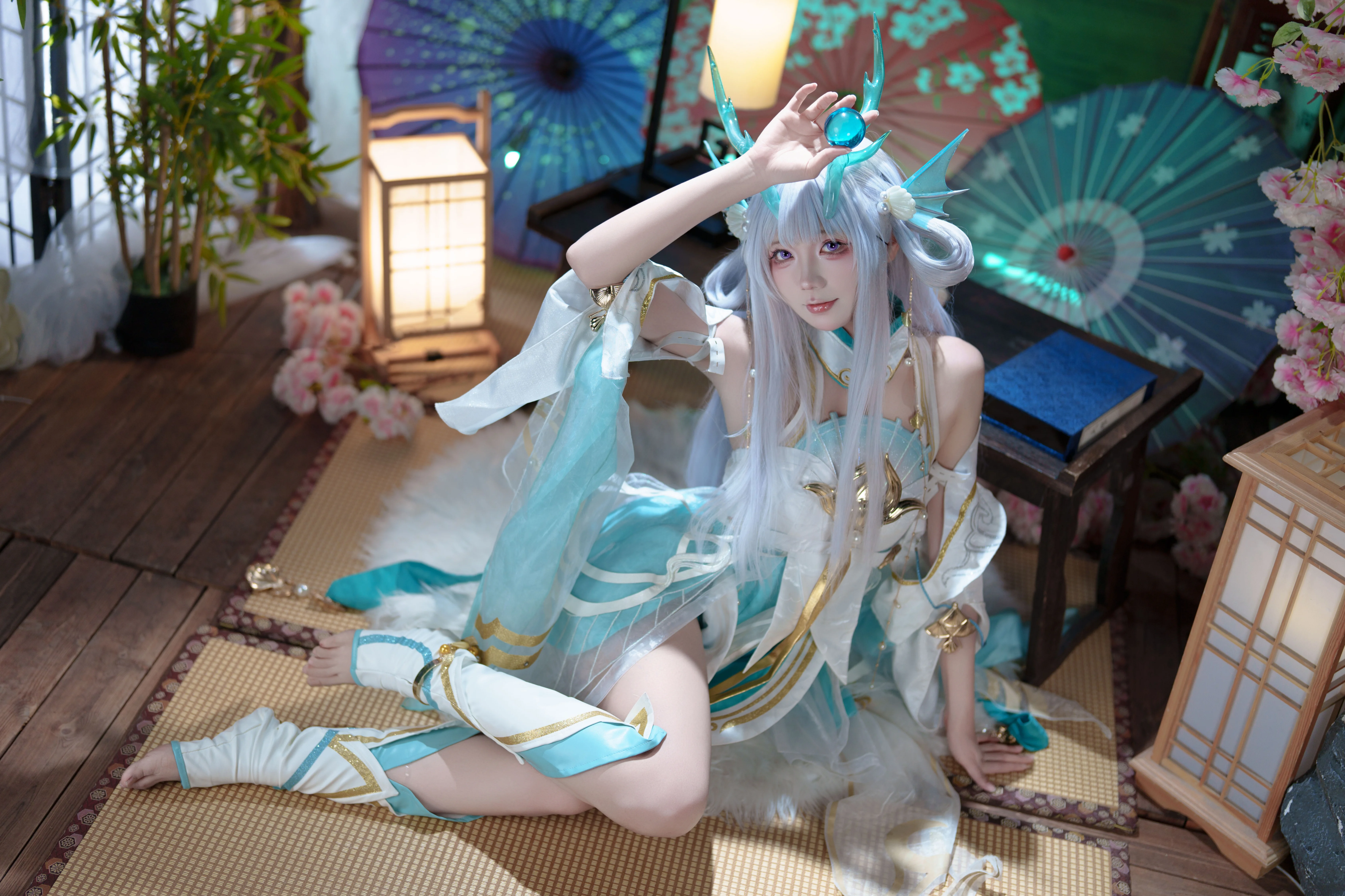 [Honor of Kings Xishi Cosplay] Shooting Share of the Mermaid's Song Little Green Dragon - Image 4