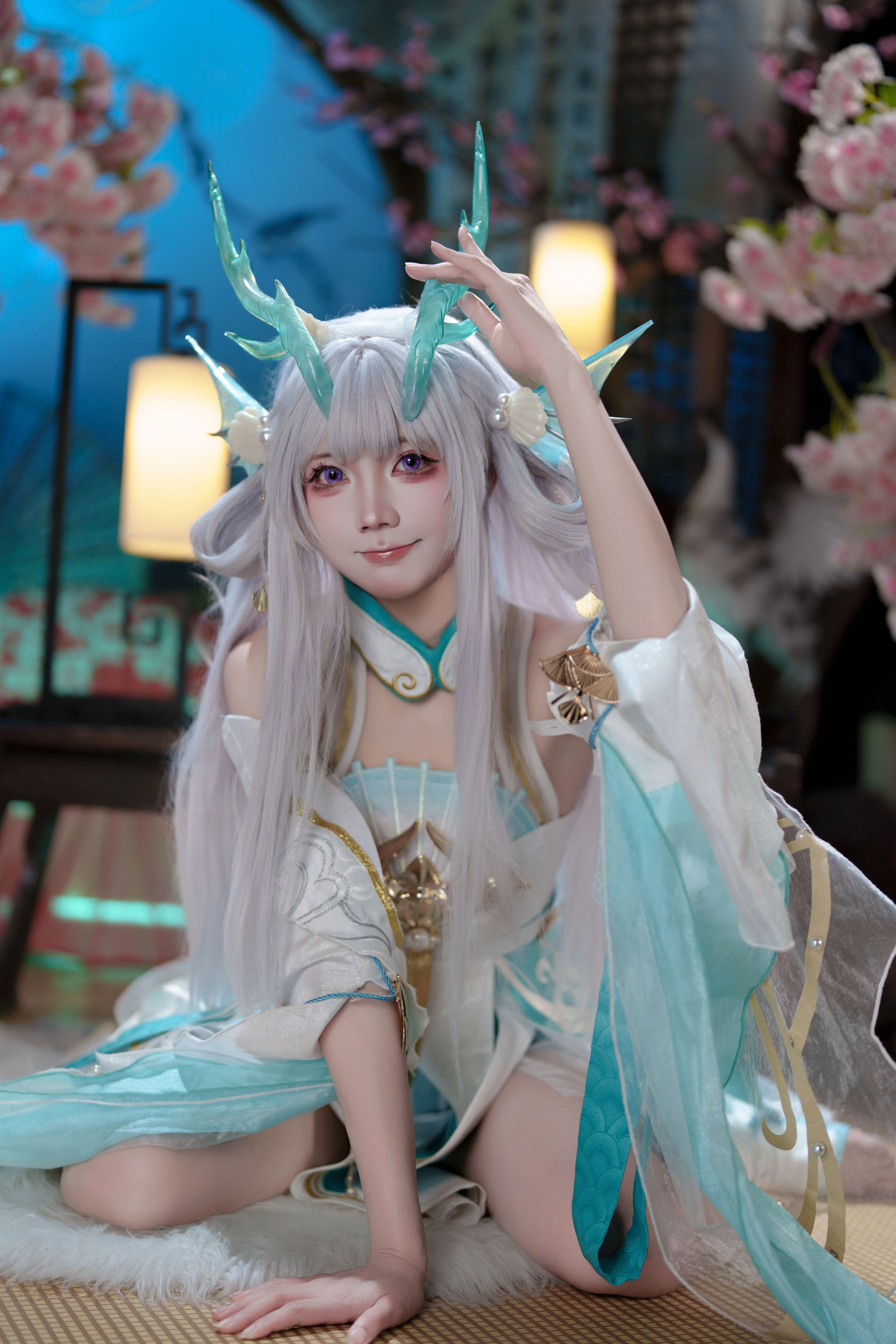 [Honor of Kings Xishi Cosplay] Shooting Share of the Mermaid's Song Little Green Dragon - Image 5