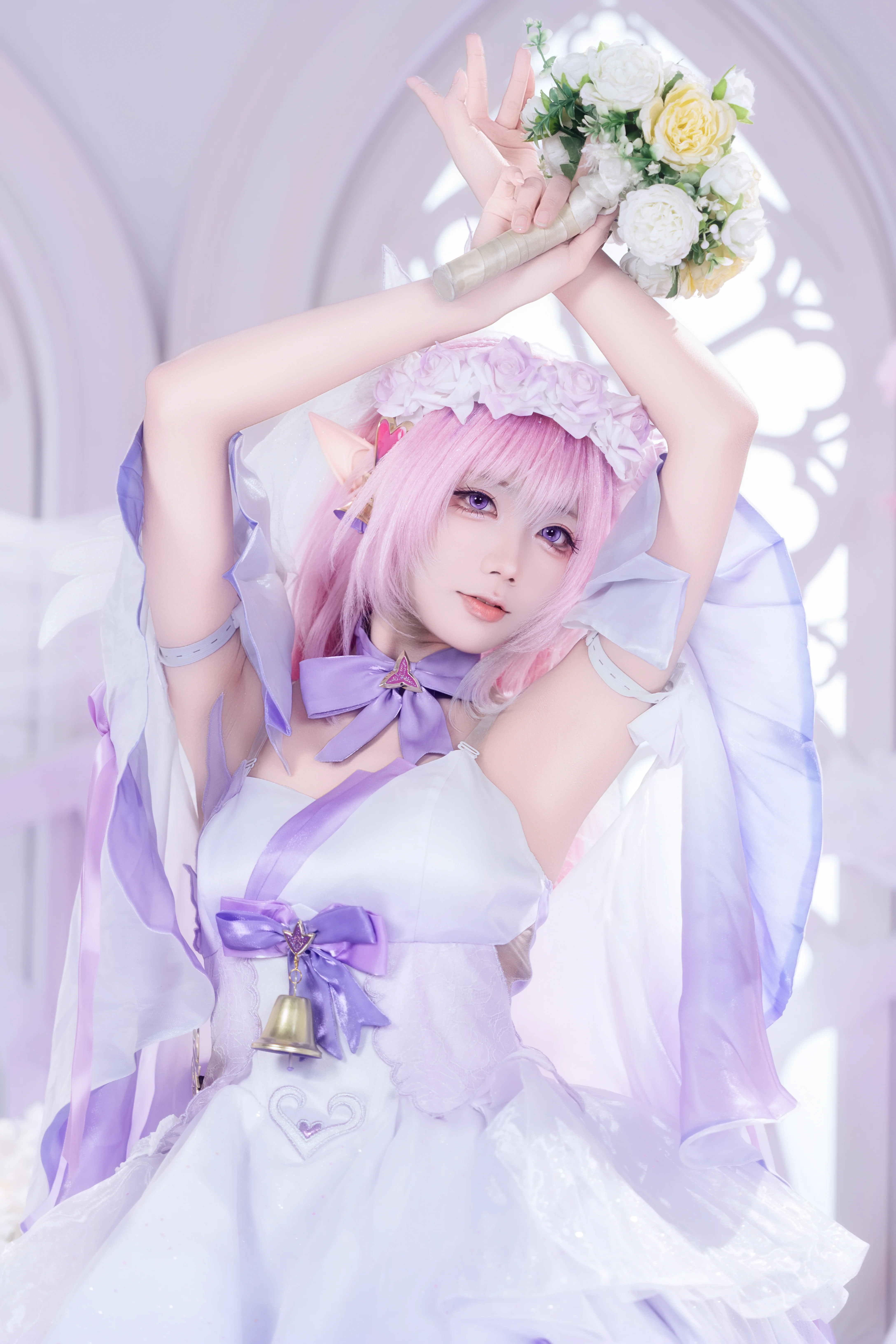 【爱莉希雅cos】崩坏3花间颂歌，梦幻精灵仙子的唯美写真 - 第 3 张