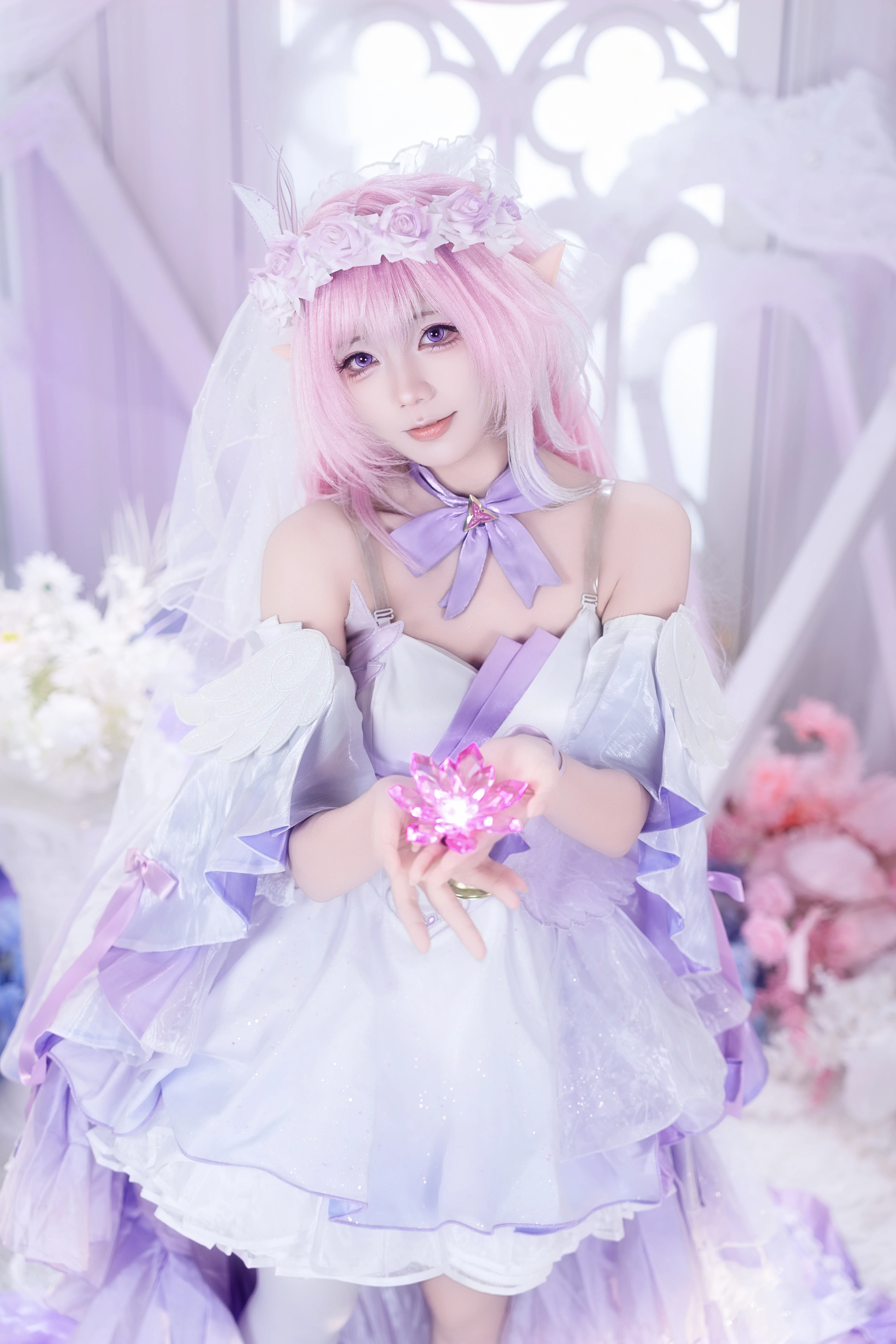 【爱莉希雅cos】崩坏3花间颂歌，梦幻精灵仙子的唯美写真 - 第 5 张