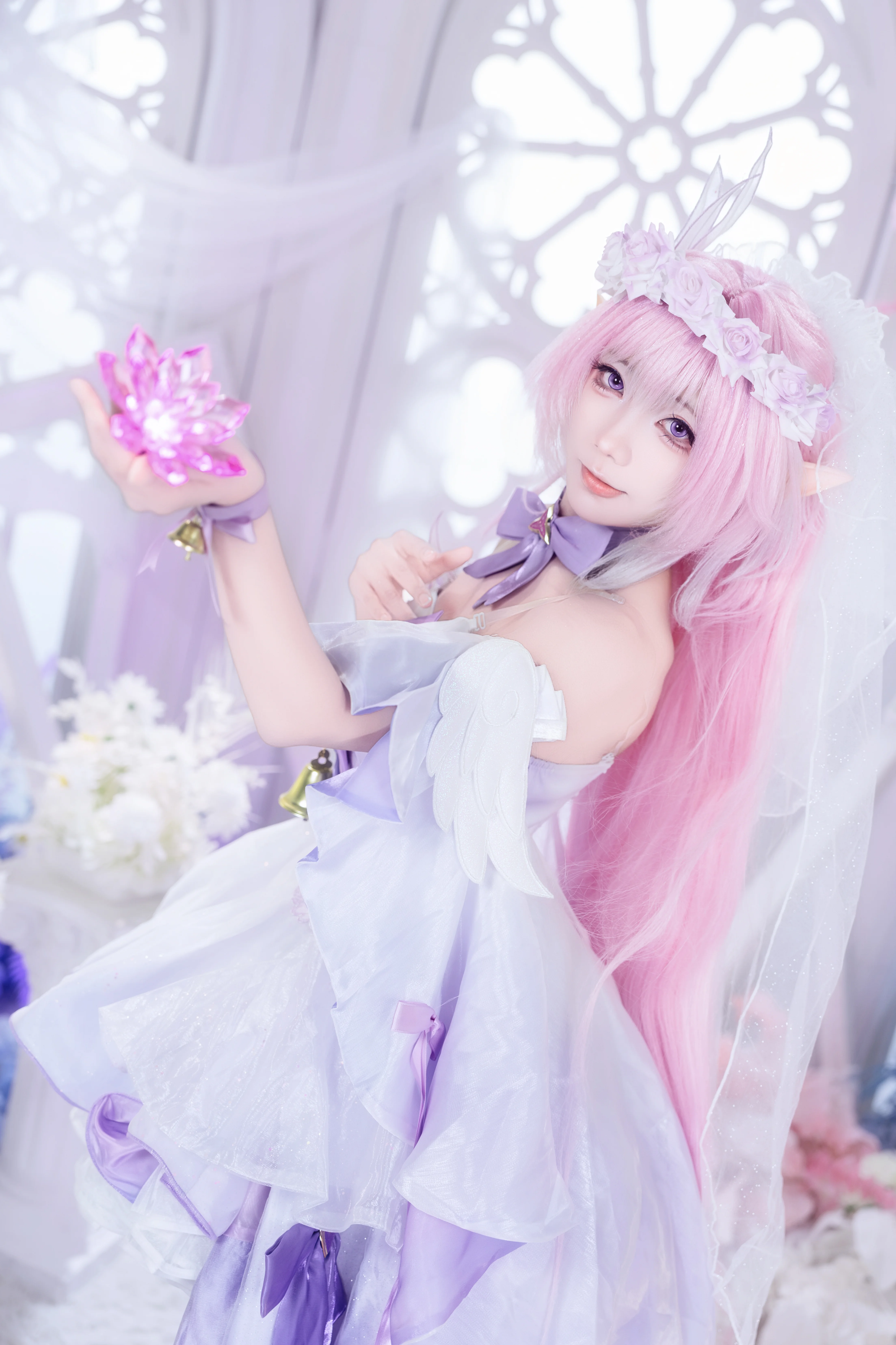 【爱莉希雅cos】崩坏3花间颂歌，梦幻精灵仙子的唯美写真 - 第 6 张