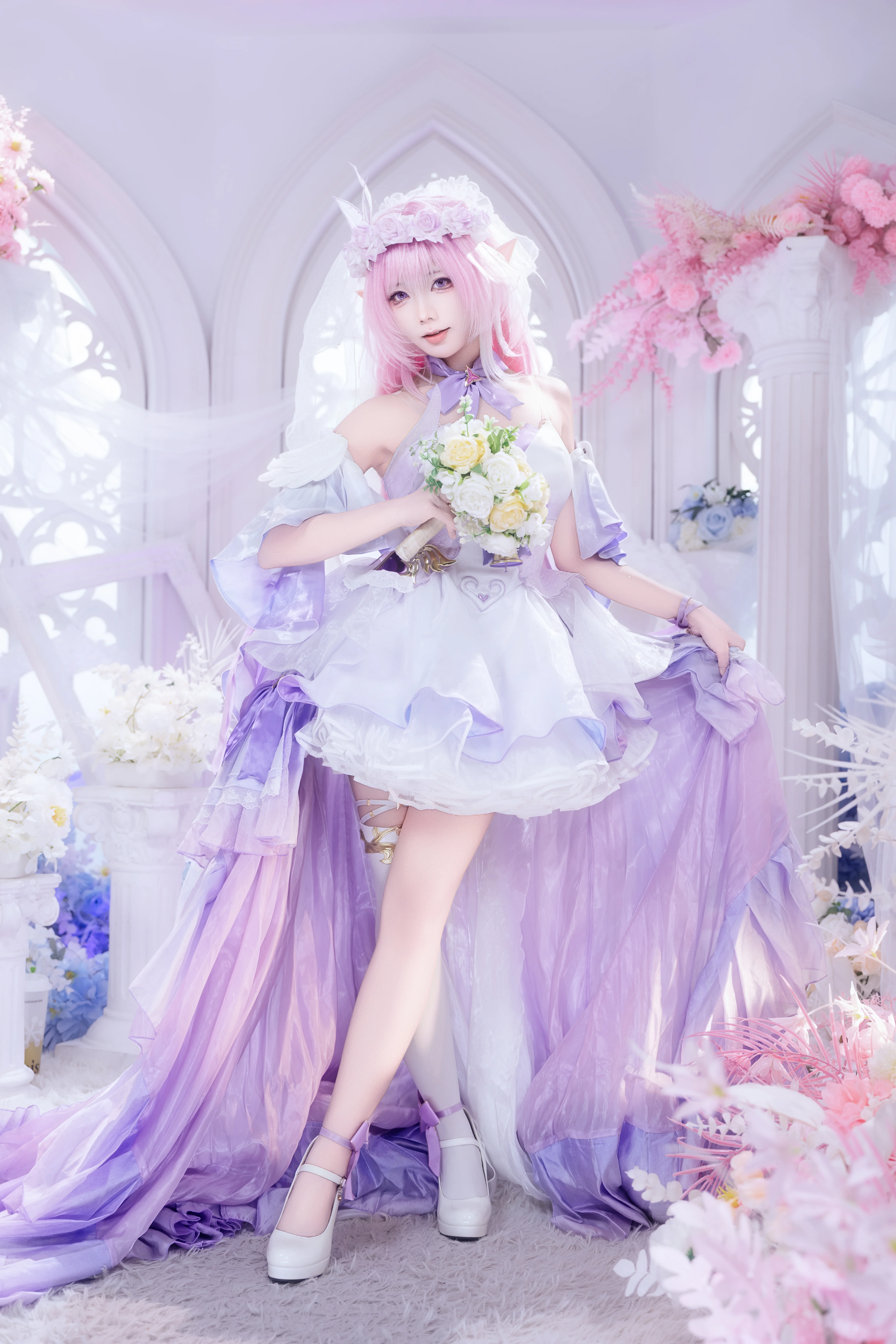 【爱莉希雅cos】崩坏3花间颂歌，用影像记录如花般绽放的时刻 - 第 8 张