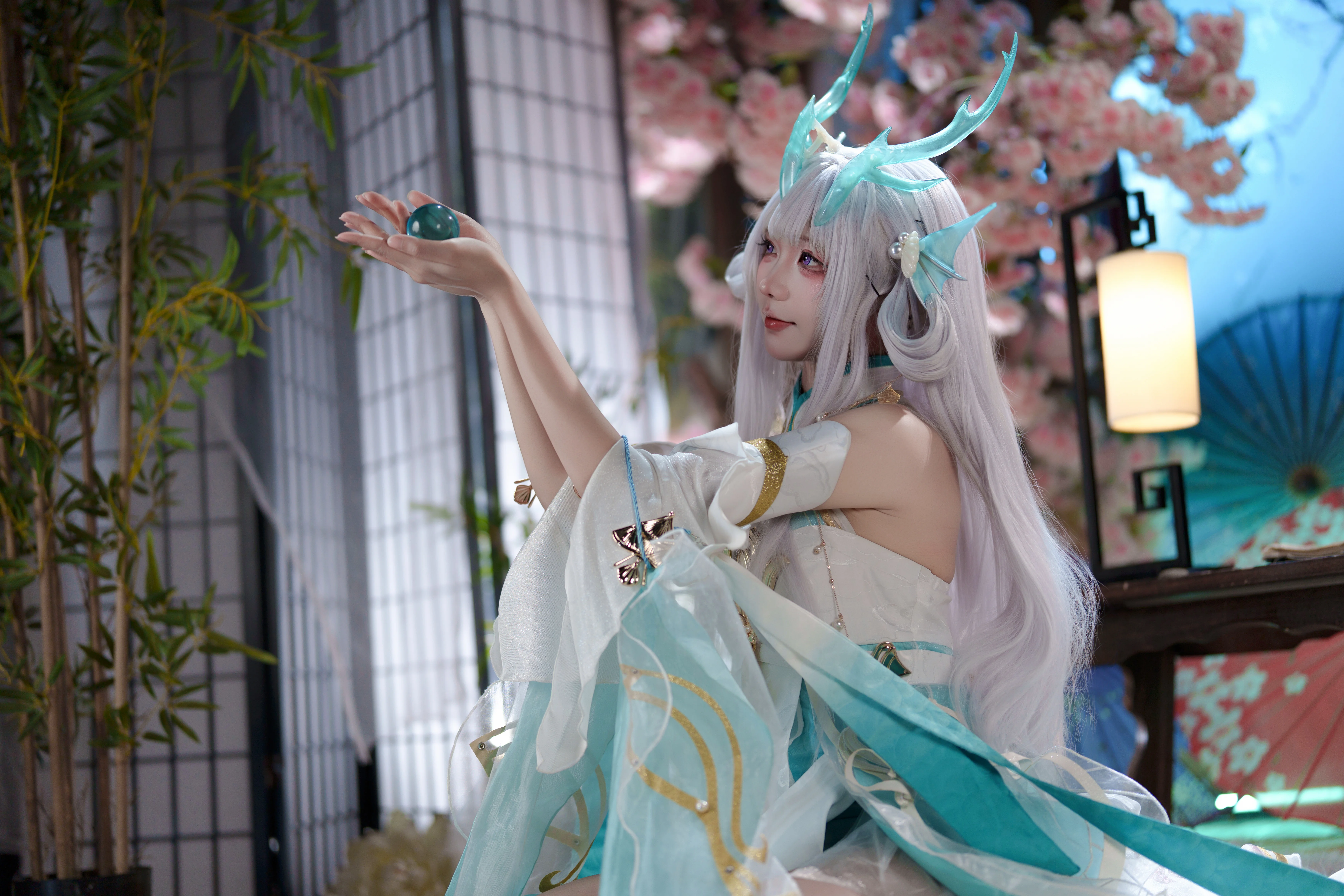 【西施cos】王者荣耀游龙清影，白龙少女的深海之梦 - 第 4 张