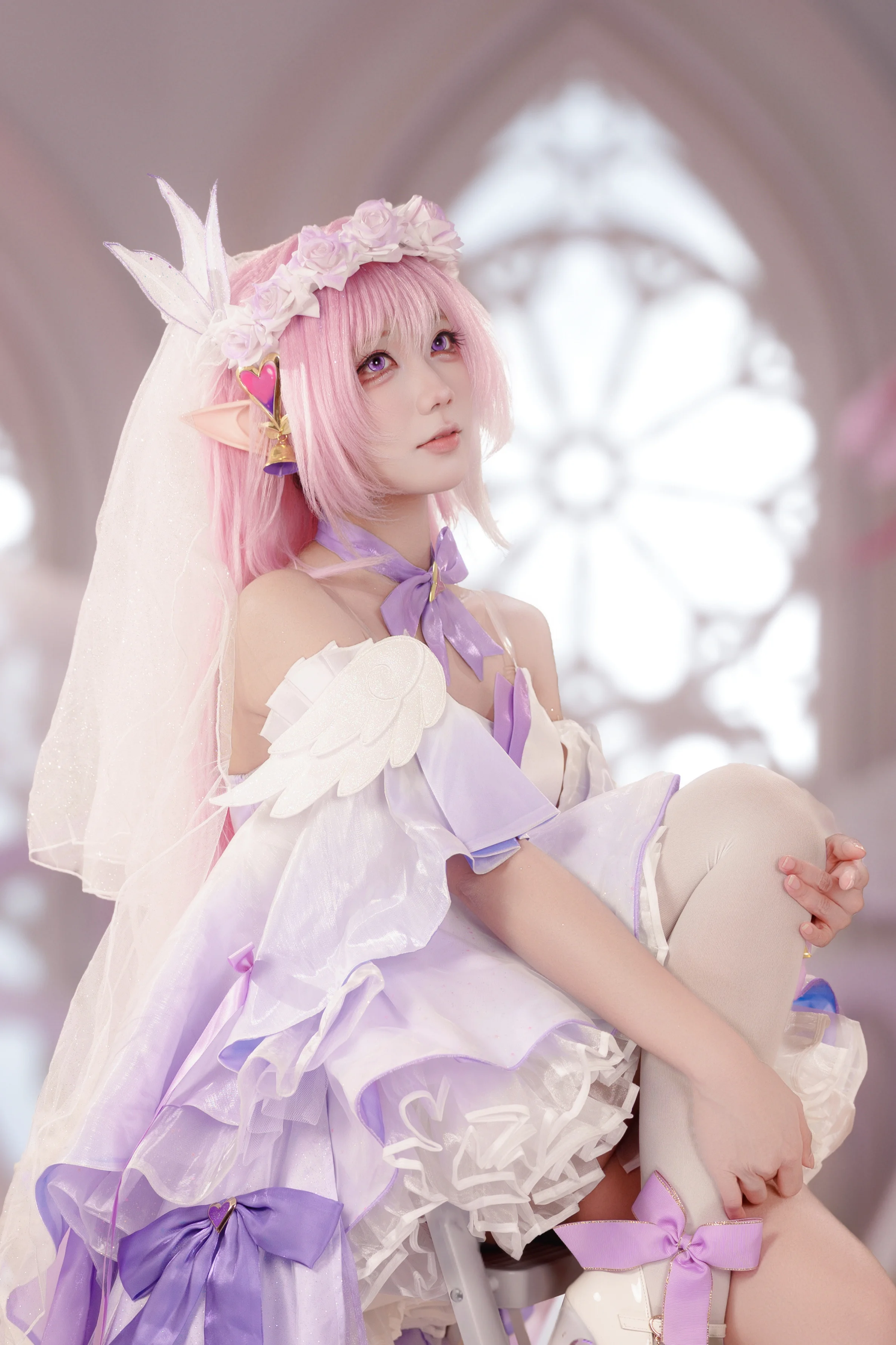 【爱莉希雅cos】花间颂歌，用光影记录少女的梦幻感 - 第 1 张