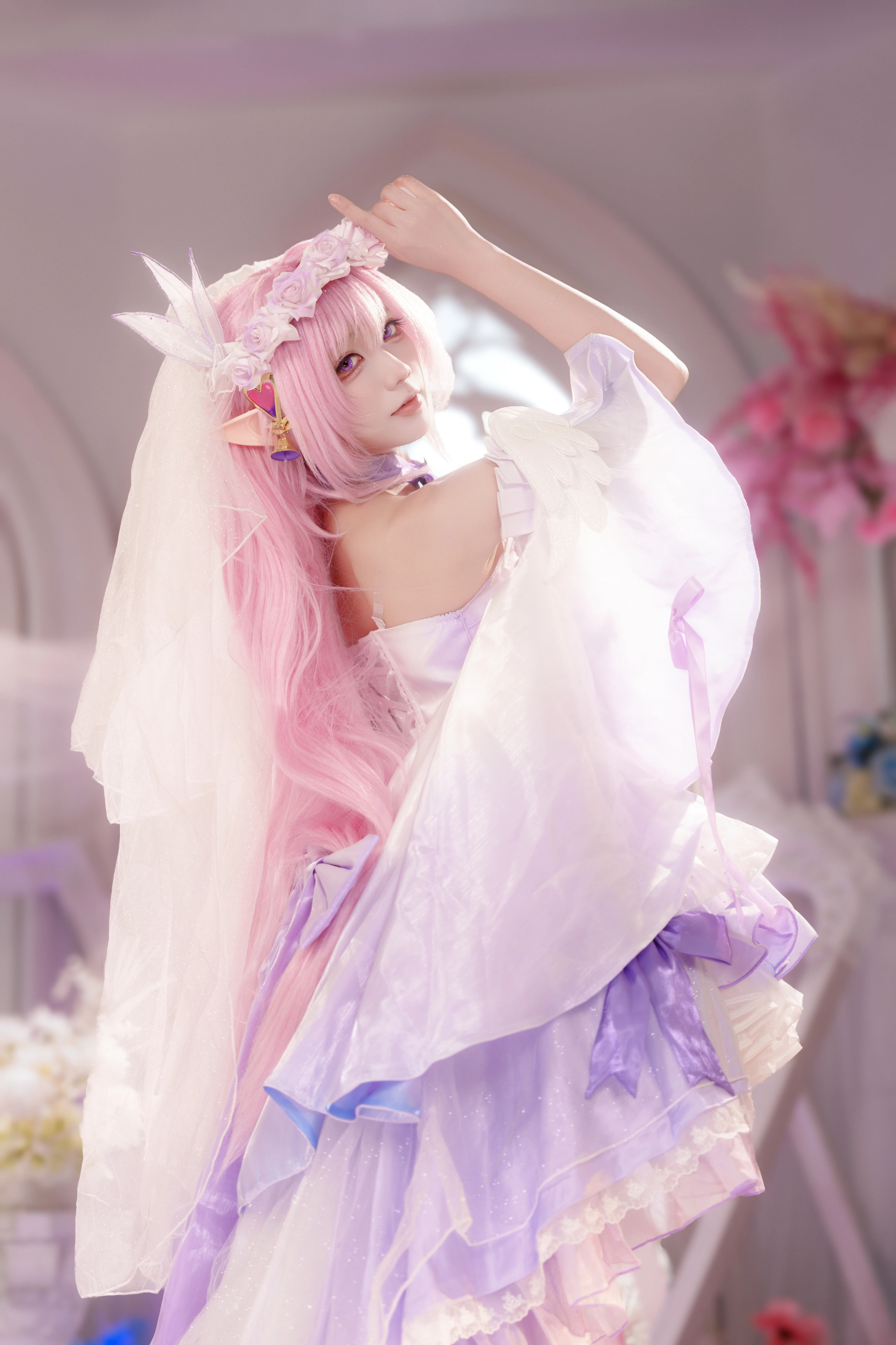 【爱莉希雅cos】花间颂歌，用光影记录少女的梦幻感 - 第 6 张