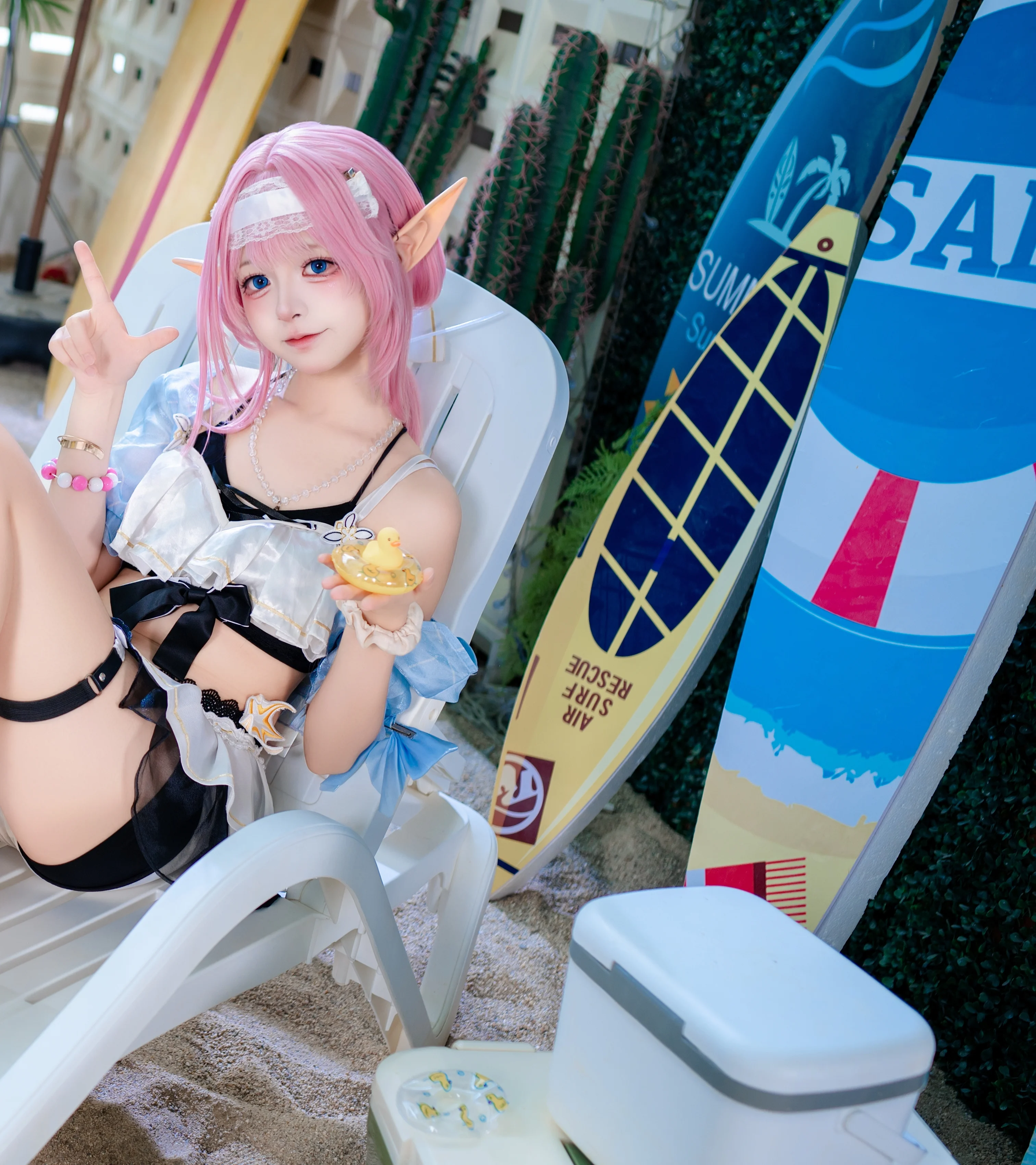 【爱莉希雅cos】崩坏3：夏日沙滩的清凉约定 - 第 2 张