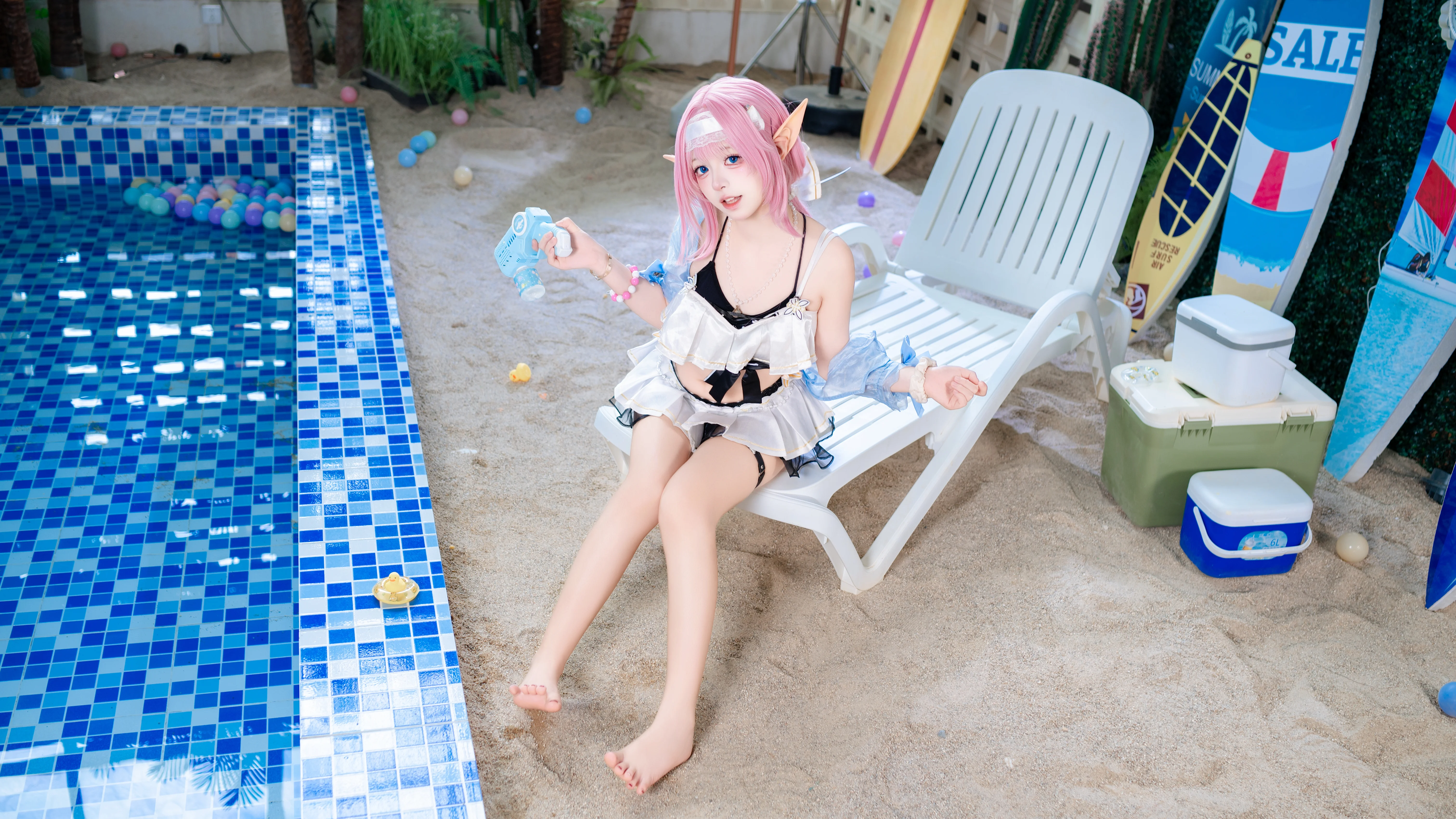 【爱莉希雅cos】夏日的泳池边，感受水花飞溅的清凉 - 第 7 张