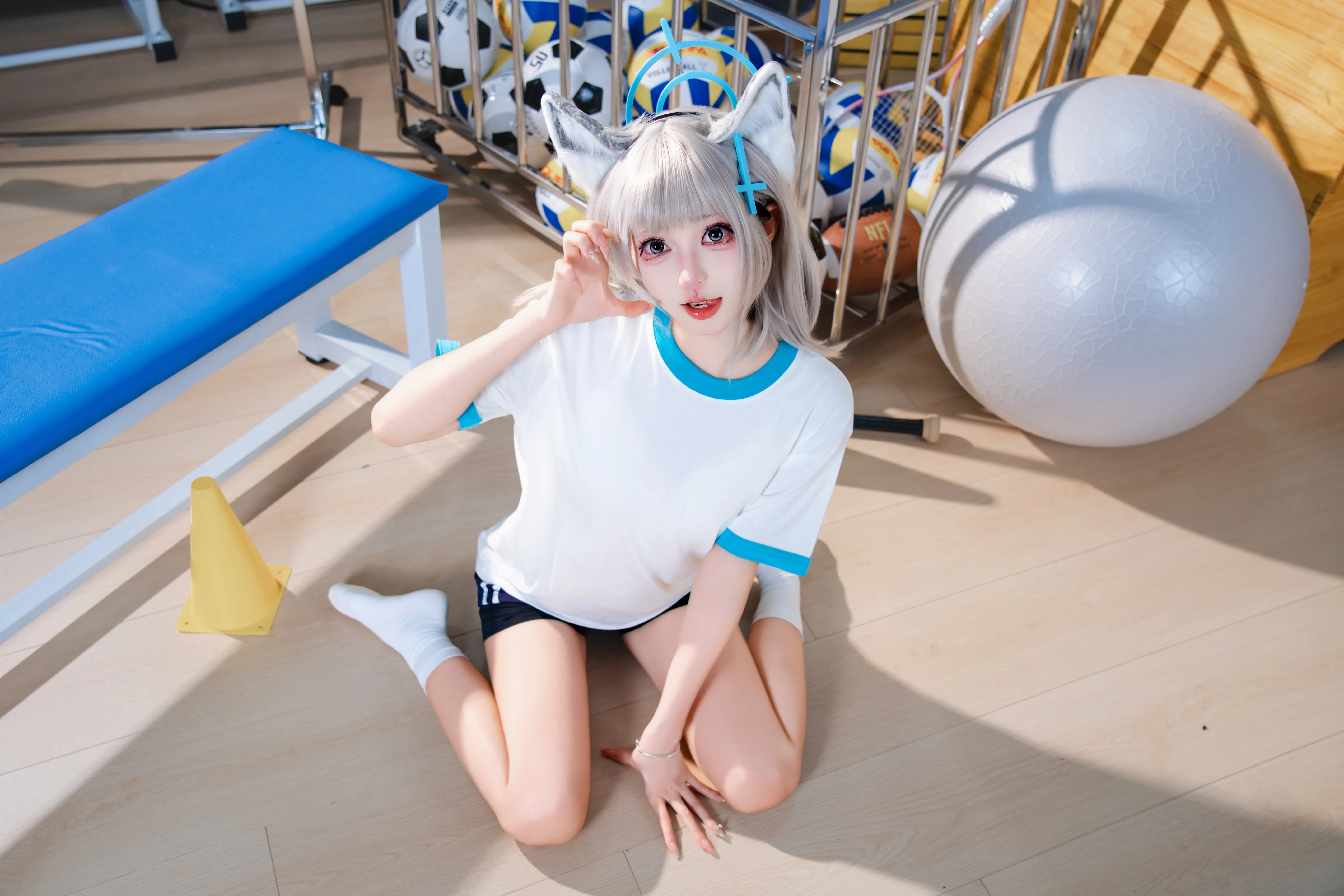 【白子cos】蔚蓝档案，运动器材室里的清爽午后 - 第 2 张
