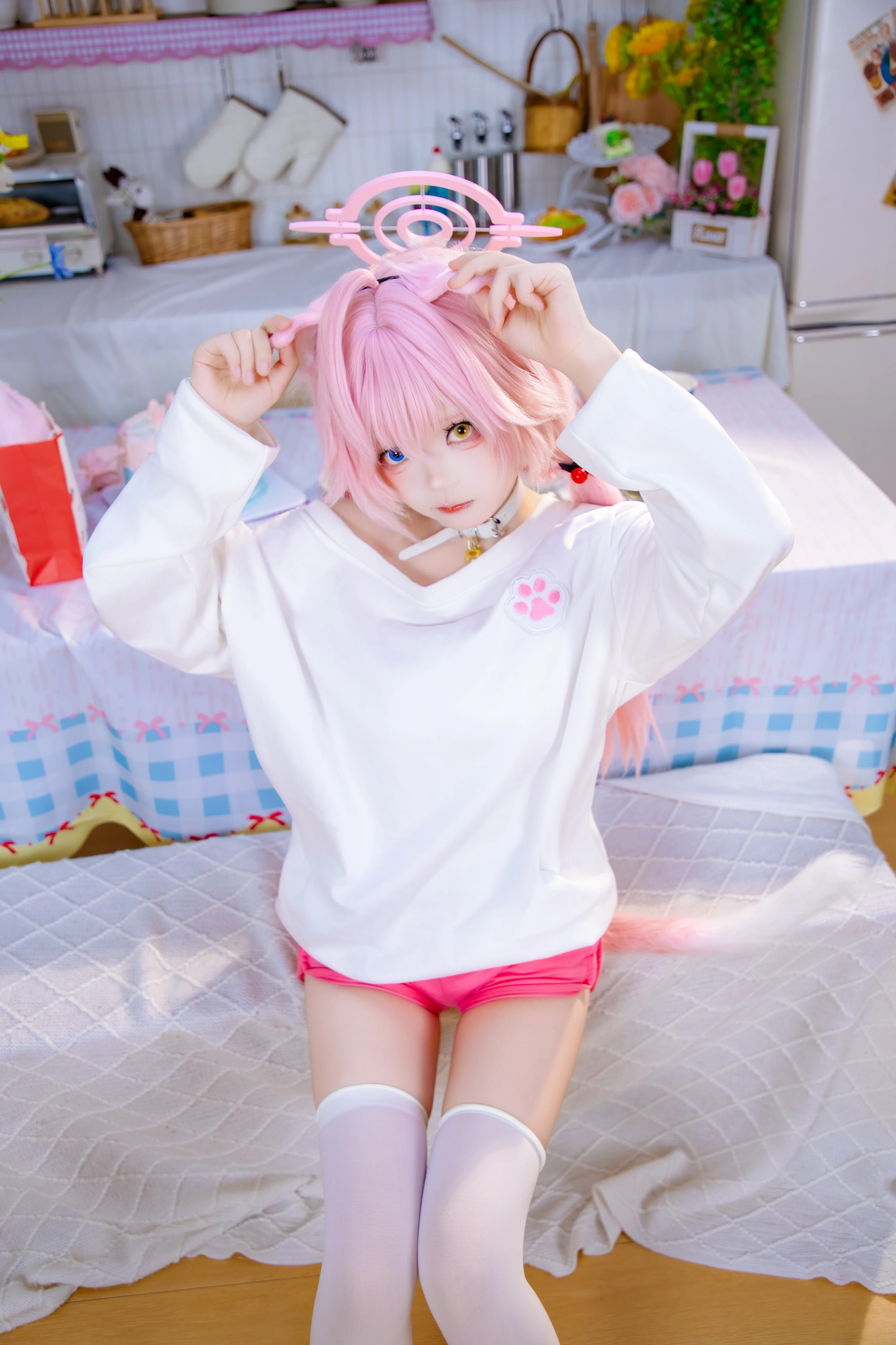 【小鸟游星野cos】蔚蓝档案居家慵懒风穿搭记录 - 第 1 张