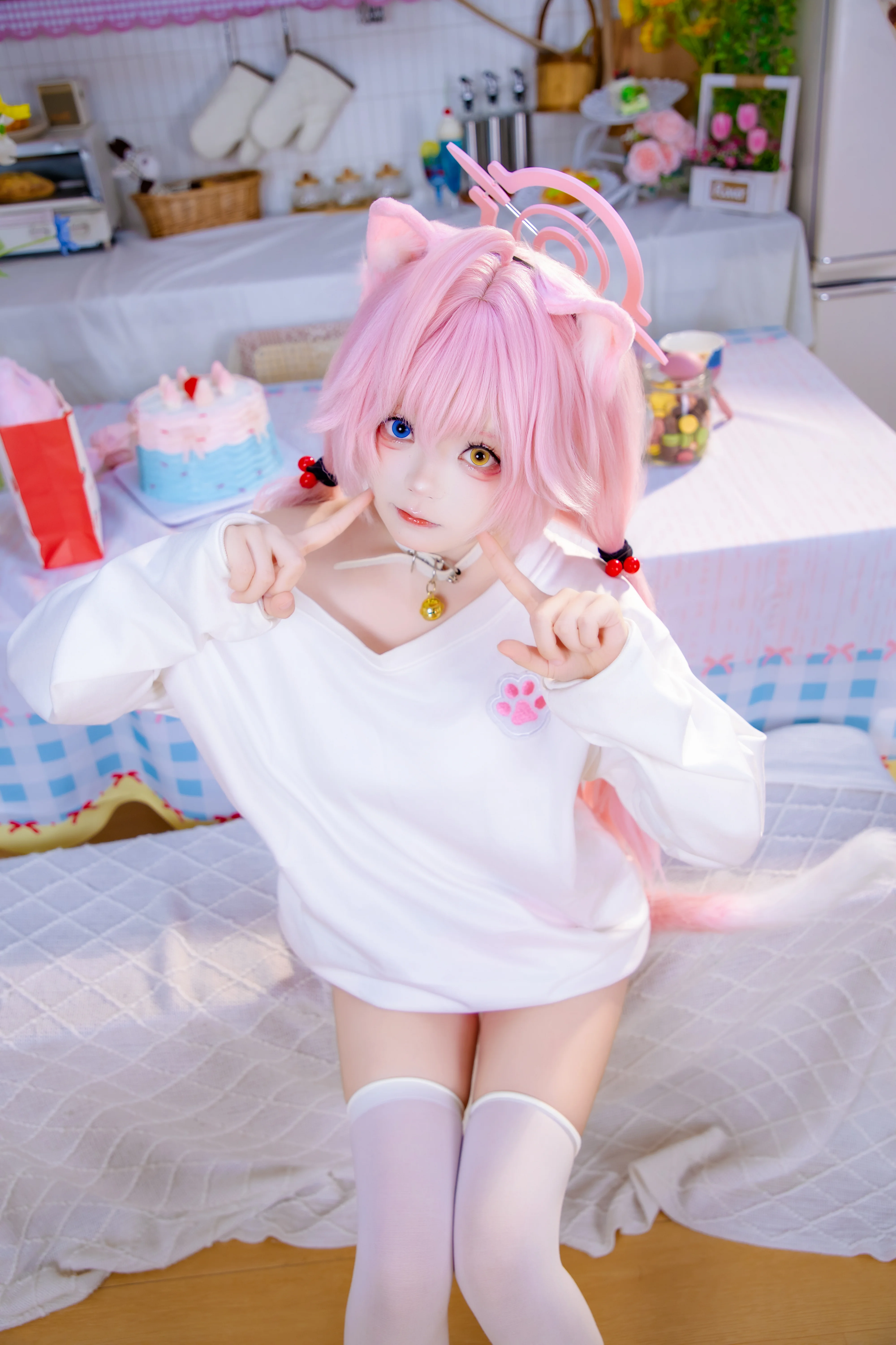 【小鸟游星野cos】蔚蓝档案居家慵懒风穿搭记录 - 第 3 张