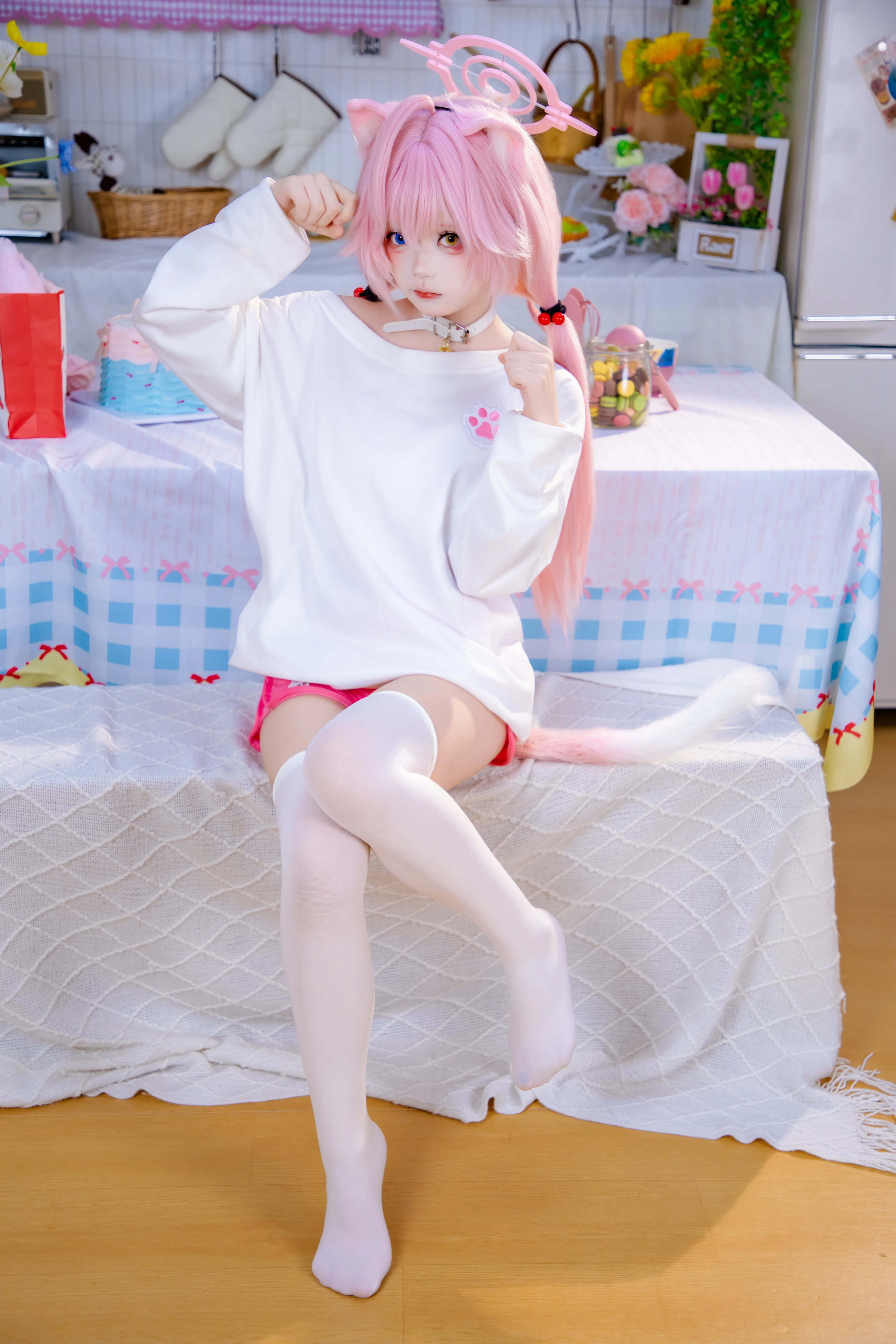 【小鸟游星野cos】蔚蓝档案居家慵懒风穿搭记录