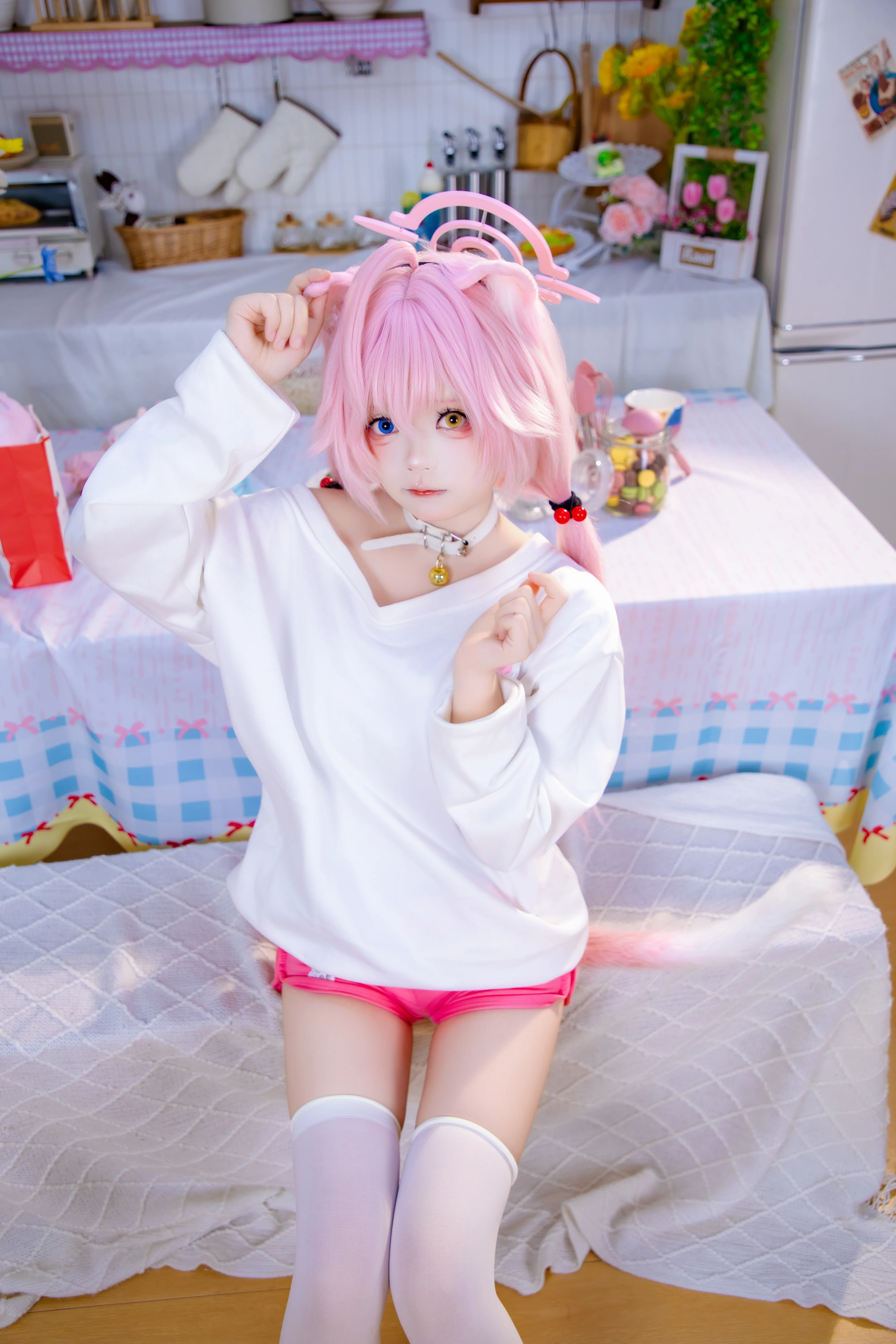 【小鸟游星野cos】蔚蓝档案居家慵懒风穿搭记录 - 第 5 张
