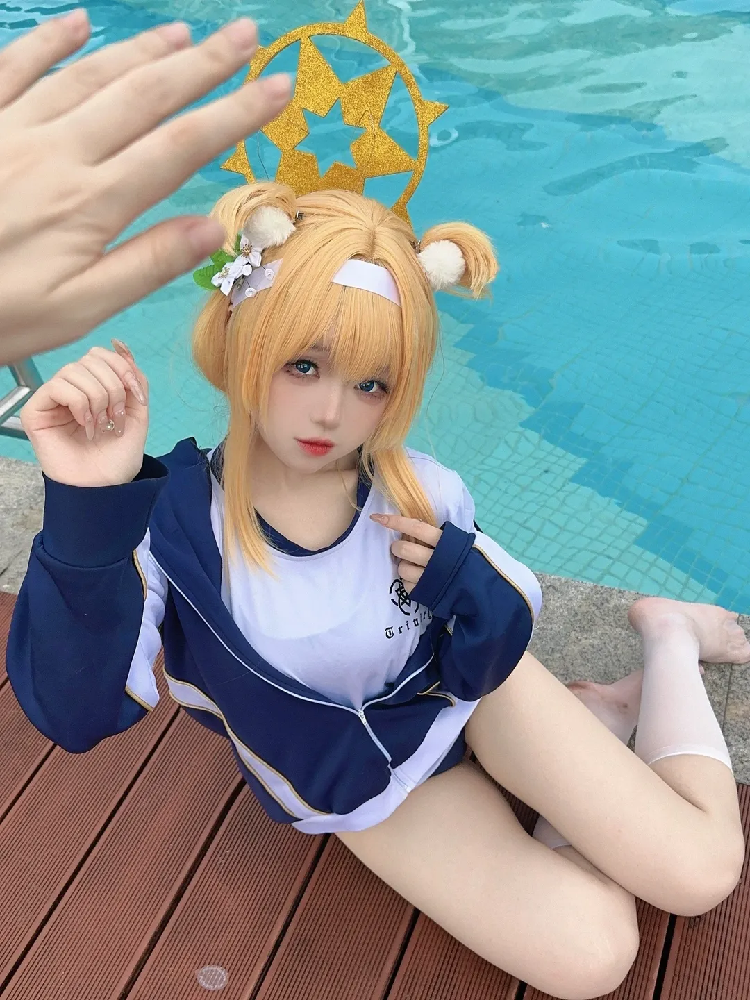【伊落瑪麗cos】蔚藍檔案裡的體操服，泳池邊的定格瞬間 - 第 4 張