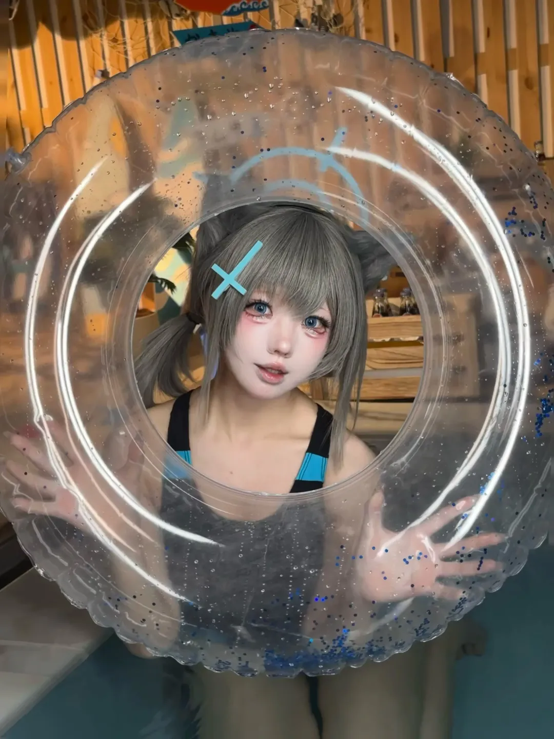 【砂狼白子cos】蔚藍檔案，海濱泳裝的靜謐瞬間 - 第 3 張