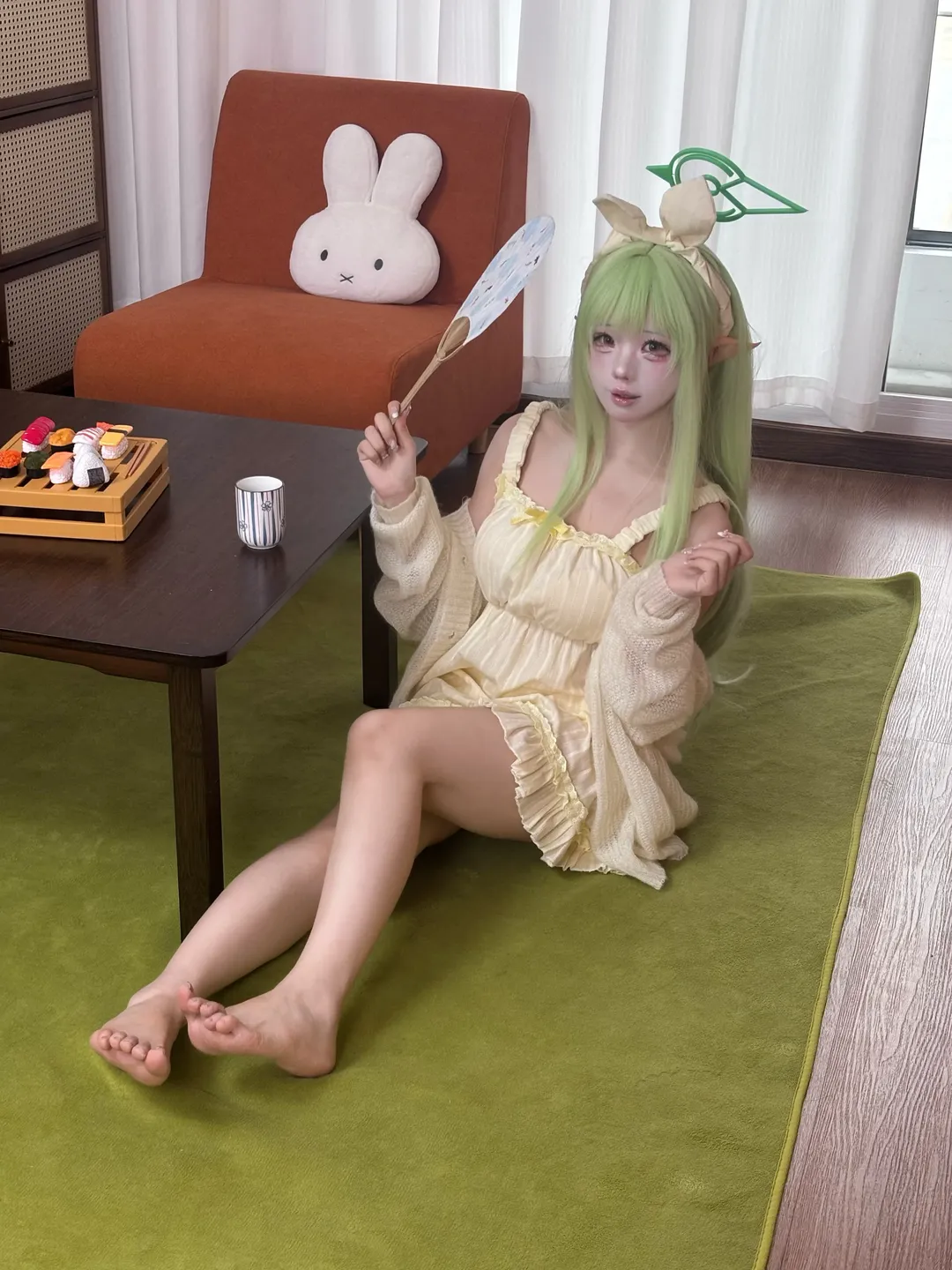 【橘光cos】蔚蓝档案中橘光的哈密瓜色居家时光 - 第 3 张