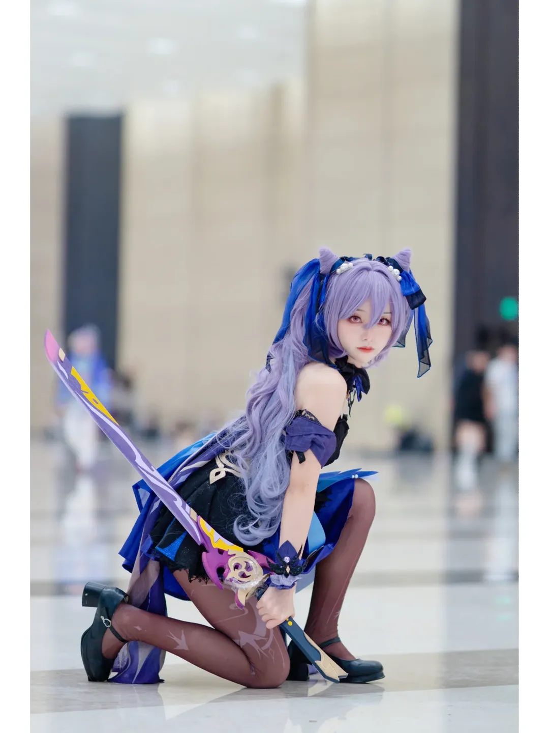 【刻晴cos】帝君生日整活，还原一把屁斜剑法