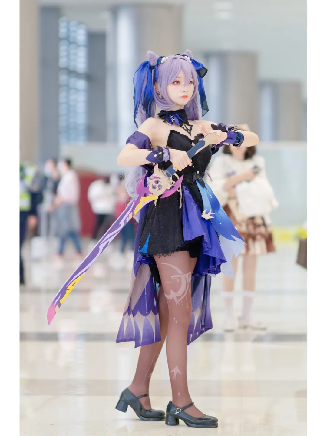 【刻晴cos】帝君生日整活，还原一把屁斜剑法 - 第 4 张