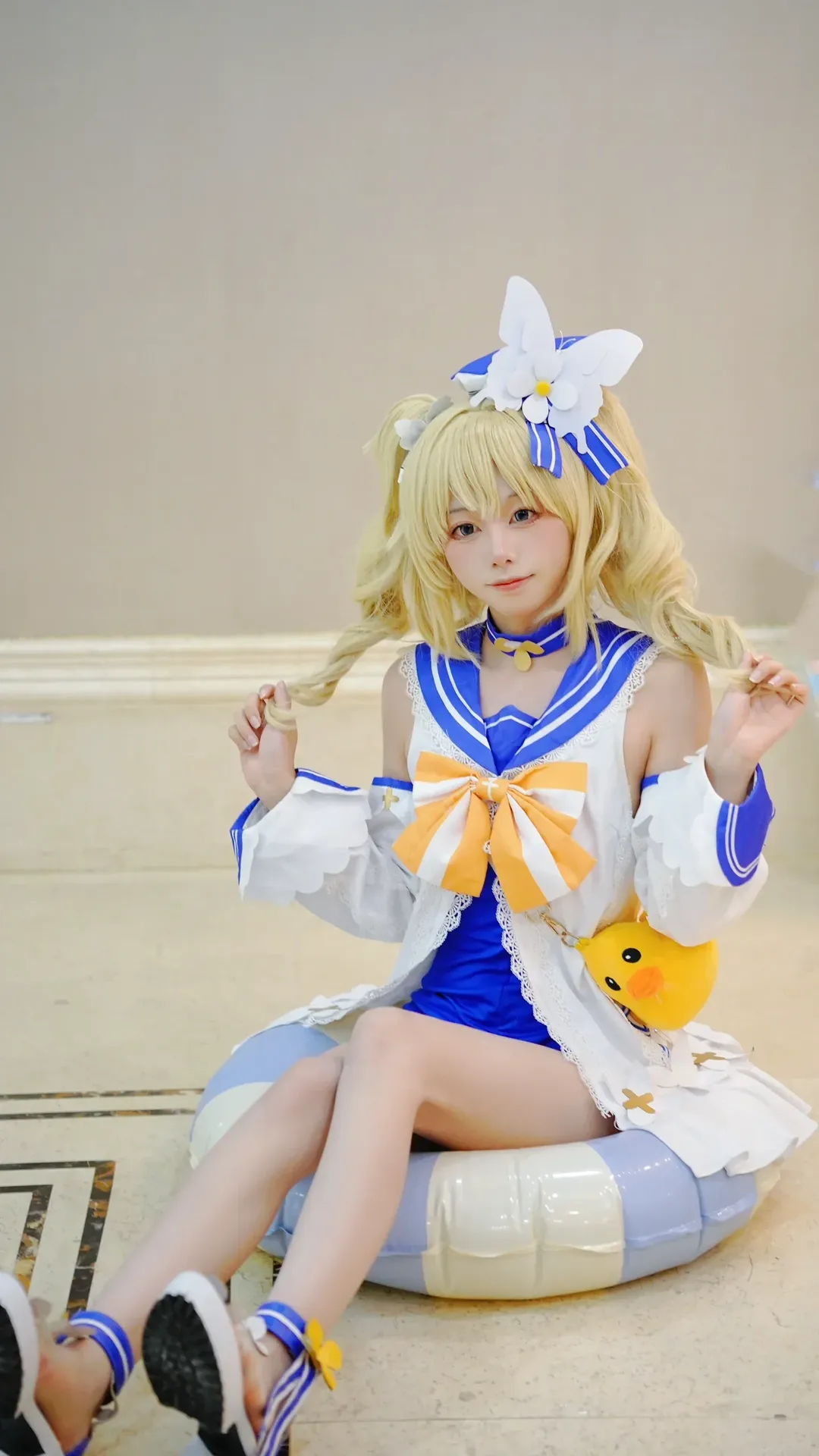 【芭芭拉cos】夏日水上乐园，清凉泳装与微笑 - 第 7 张
