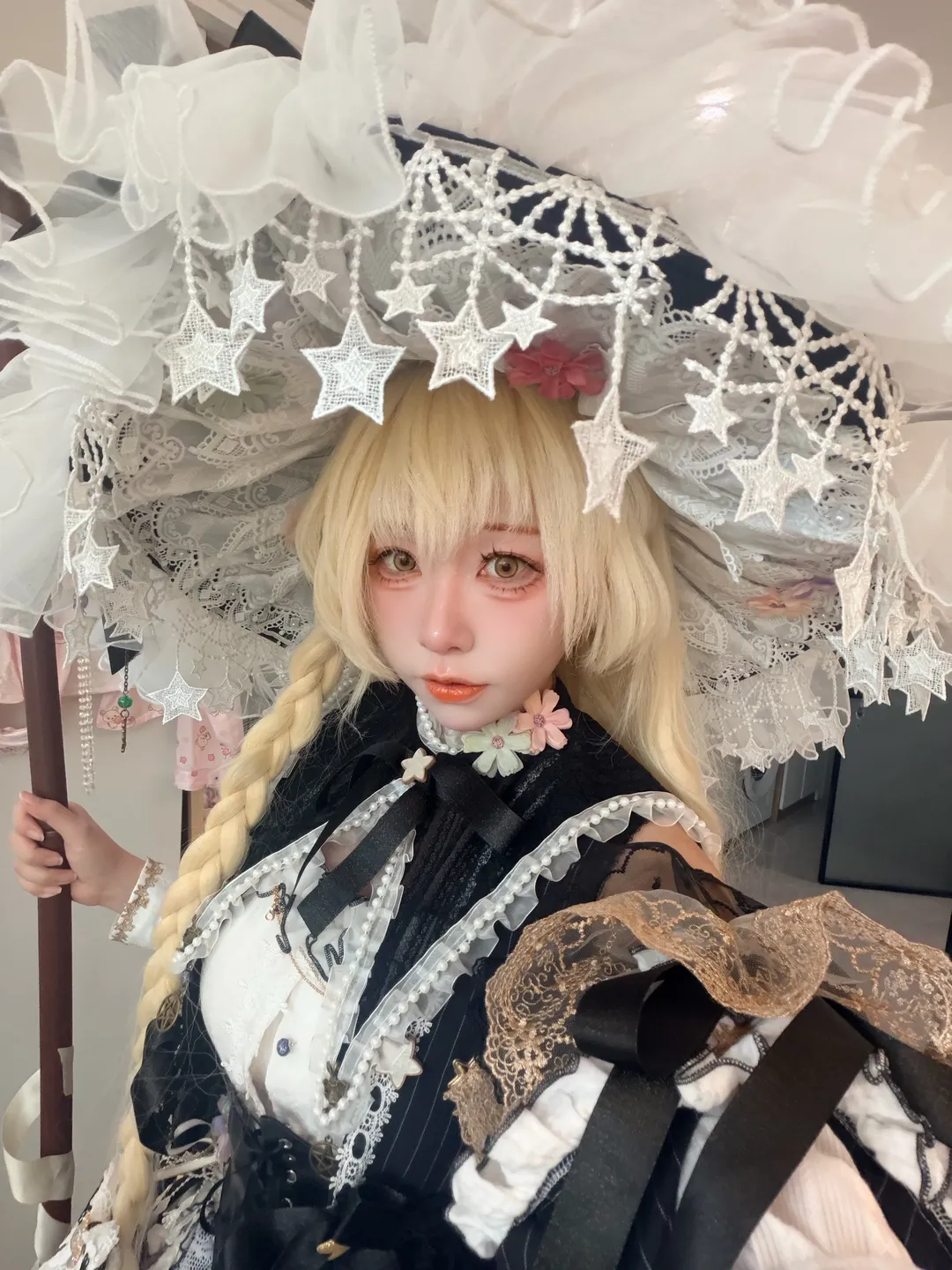 【雾雨魔理沙cos】东方Project里的魔法使，黑白洋装下的梦幻瞬间 - 第 1 张