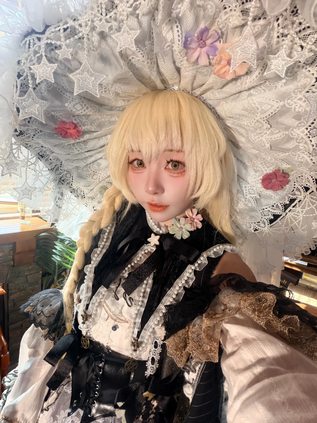 【雾雨魔理沙cos】东方Project里的魔法使，黑白洋装下的梦幻瞬间 - 第 3 张