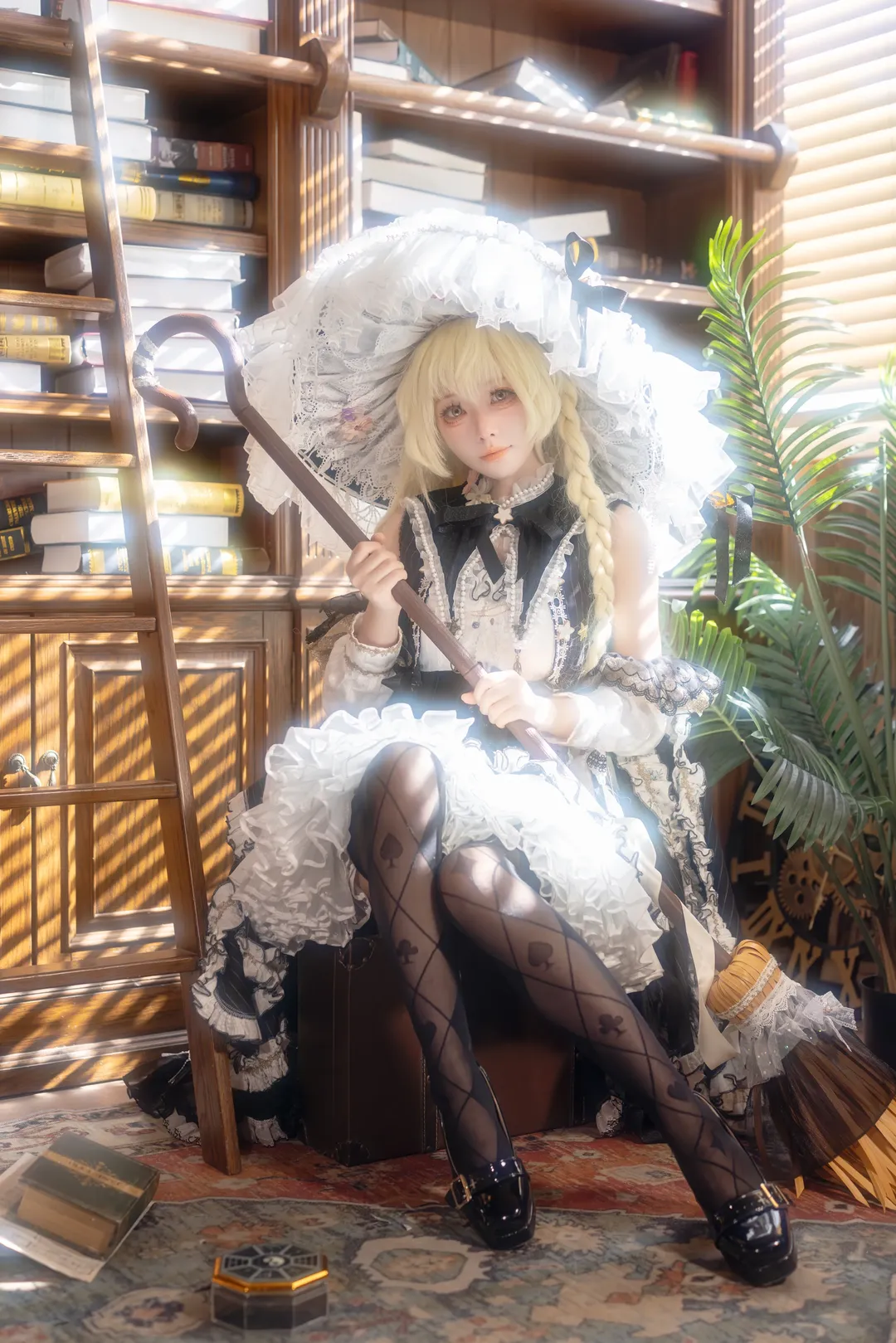 【魔理沙cos】东方project，二设魔女的复古图书馆日常 - 第 10 张