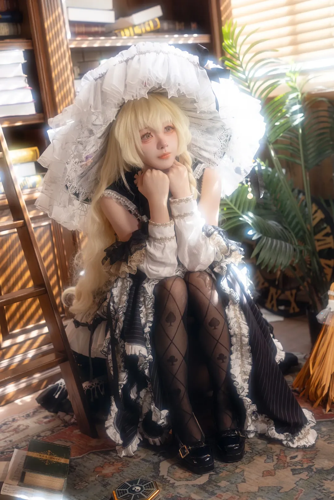 【魔理沙cos】东方project，二设魔女的复古图书馆日常 - 第 11 张