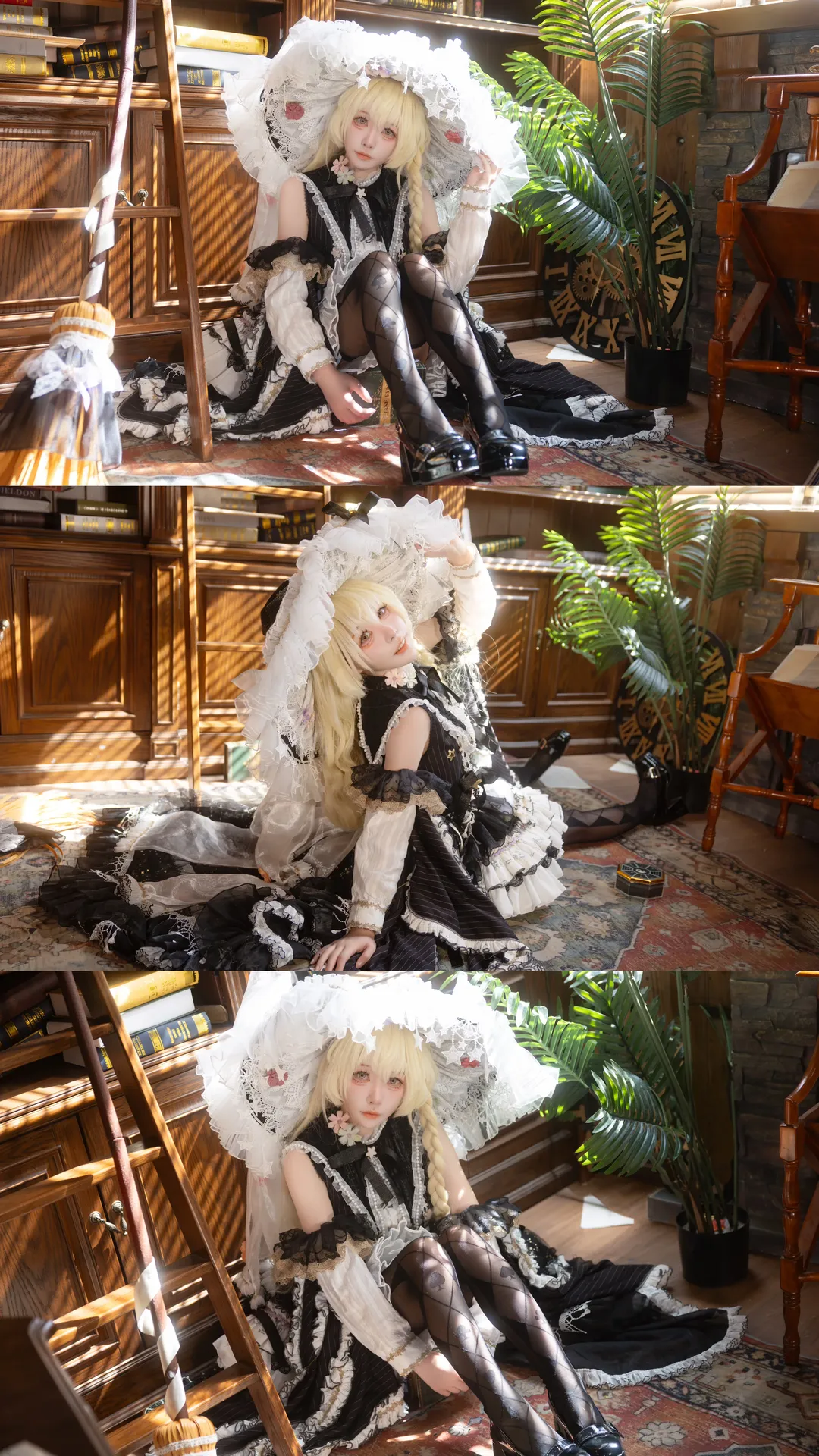 【魔理沙cos】东方project，二设魔女的复古图书馆日常 - 第 12 张