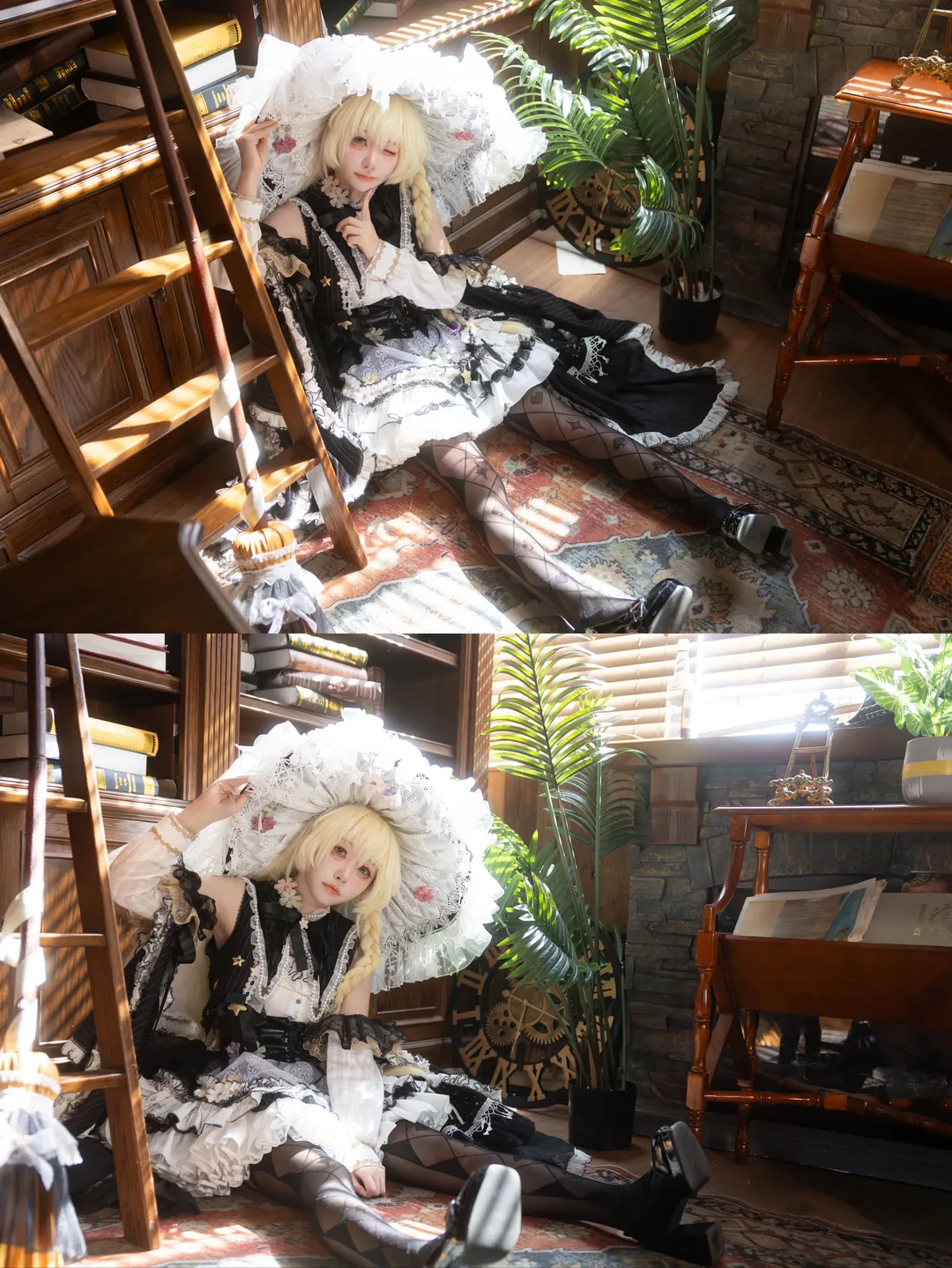 【魔理沙cos】东方project，二设魔女的复古图书馆日常 - 第 13 张