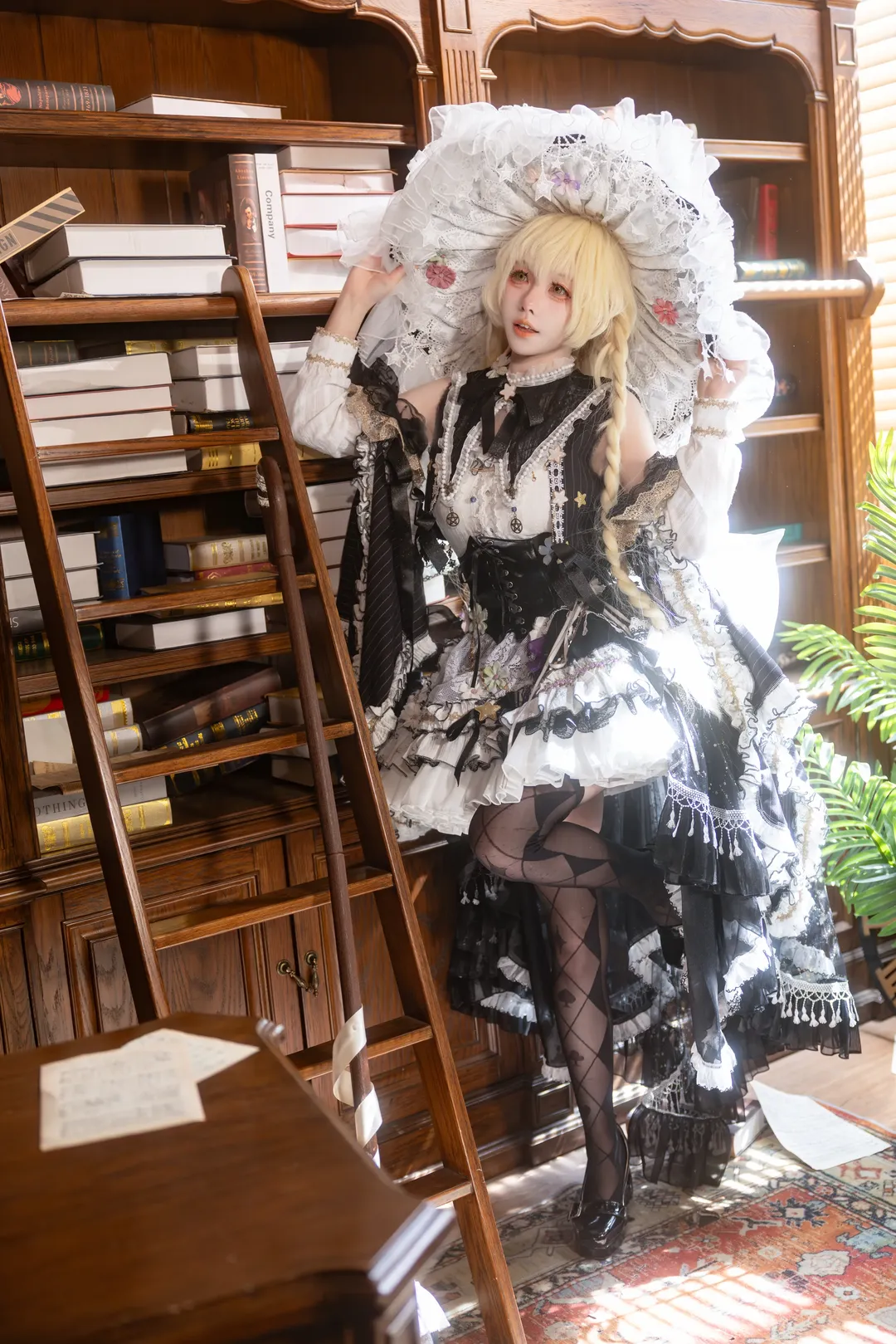 【魔理沙cos】东方project，二设魔女的复古图书馆日常 - 第 6 张
