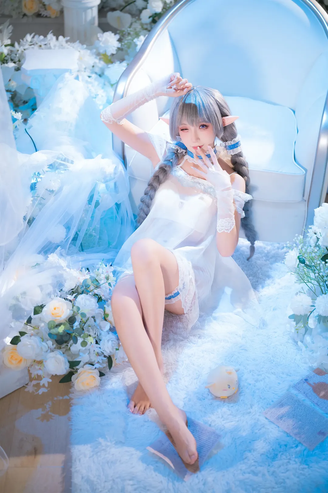 【埃佛森cos】碧蓝航线睡衣套的白蓝梦幻拍摄记录