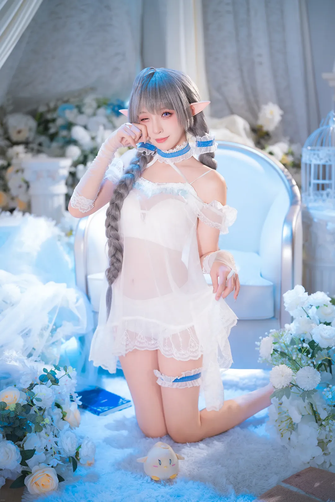 【埃佛森cos】碧蓝航线睡衣套的白蓝梦幻拍摄记录 - 第 2 张