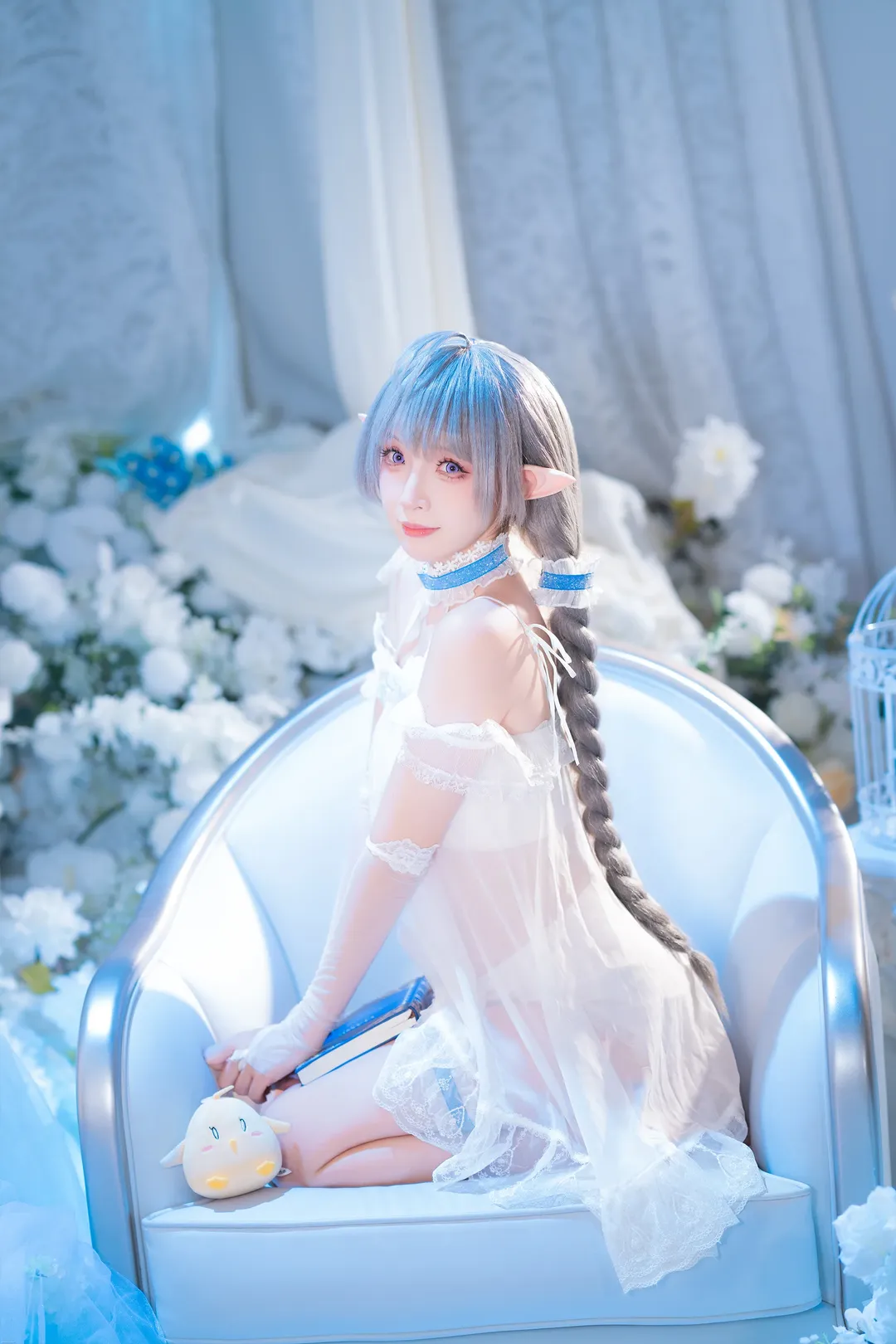 【埃佛森cos】碧蓝航线睡衣套的白蓝梦幻拍摄记录 - 第 7 张