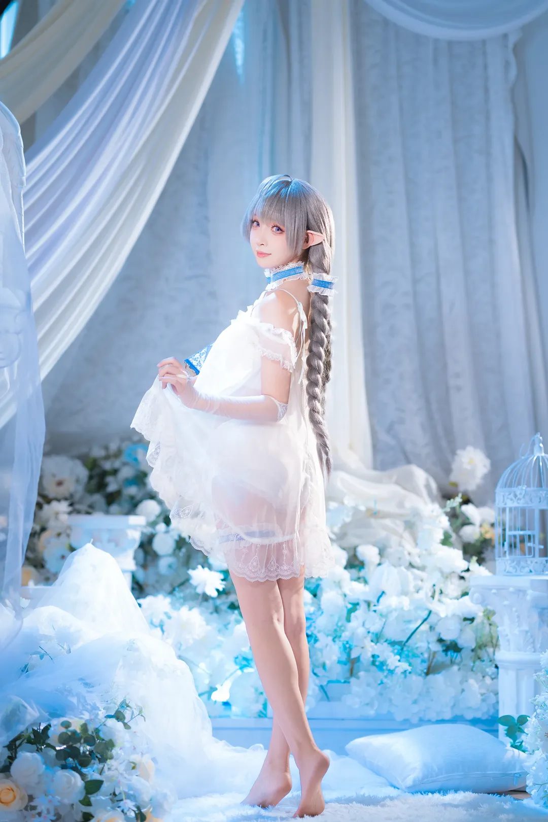 【埃佛森cos】碧蓝航线睡衣套的白蓝梦幻拍摄记录 - 第 8 张