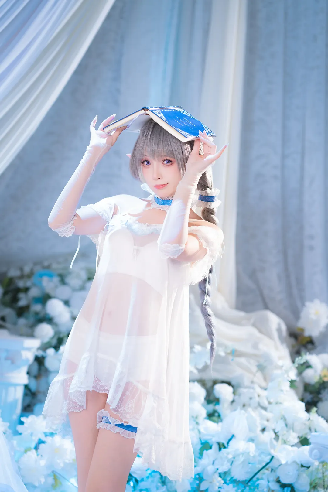 【埃佛森cos】碧蓝航线睡衣套的白蓝梦幻拍摄记录 - 第 9 张