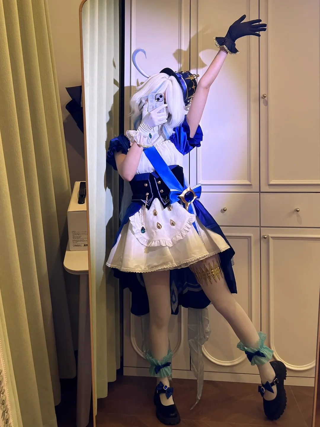 【芙寧娜cos】水神的甜點女僕裝，原神芙卡洛斯款