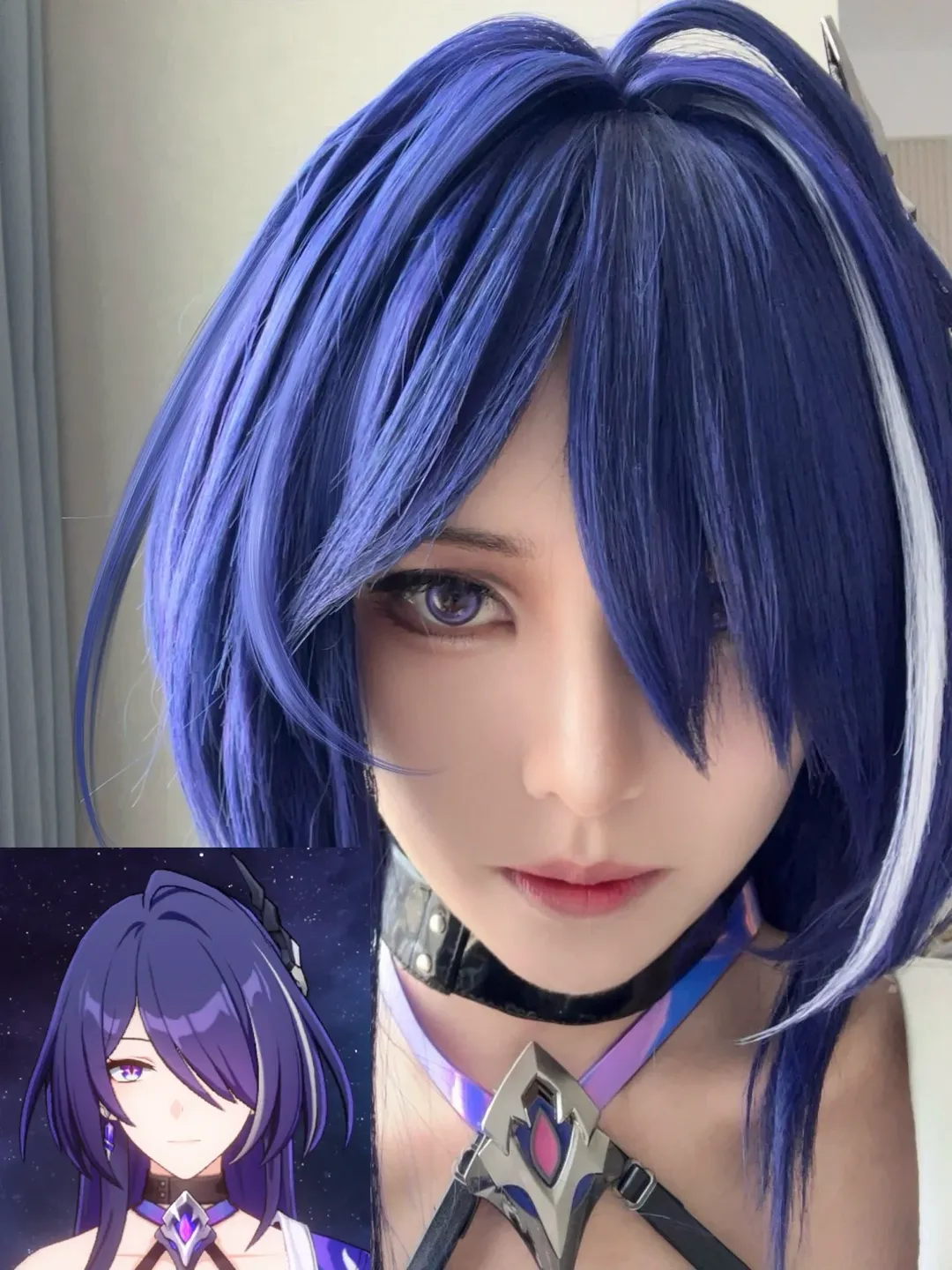 【黄泉cos】崩坏星穹铁道蓝紫色长发角色还原记录 - 第 2 张