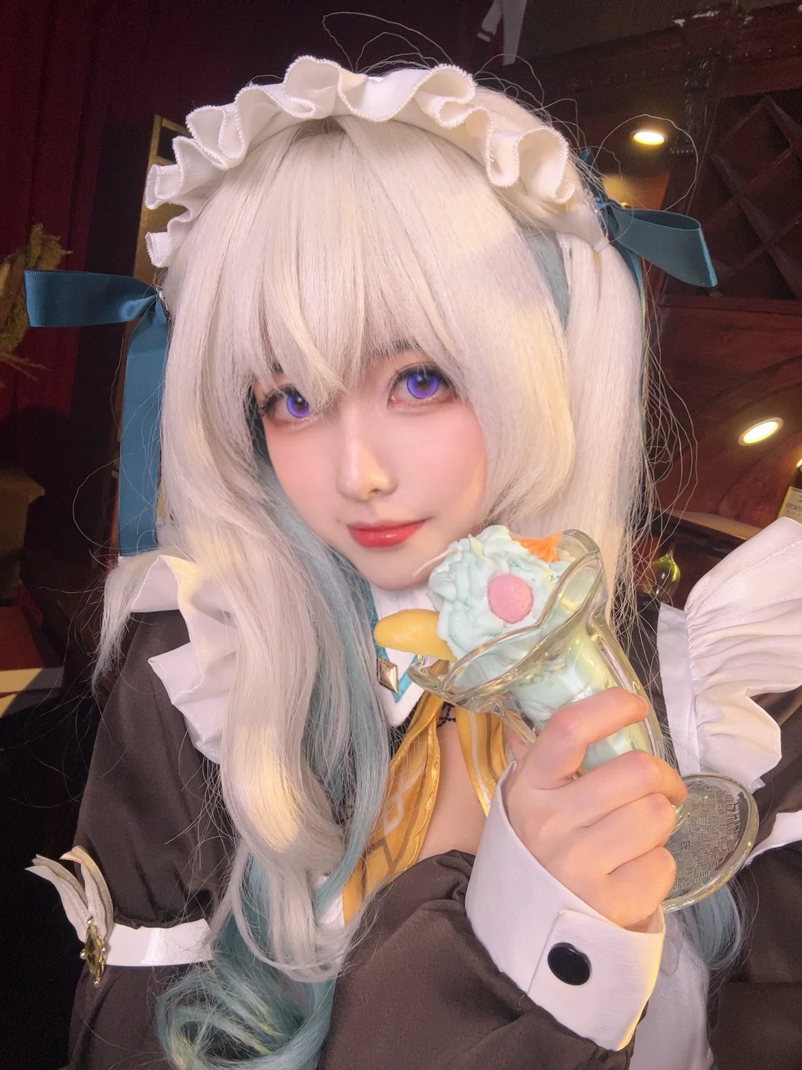 【流萤cos】崩坏星穹铁道女仆装，忘带发带的意外营业 - 第 3 张