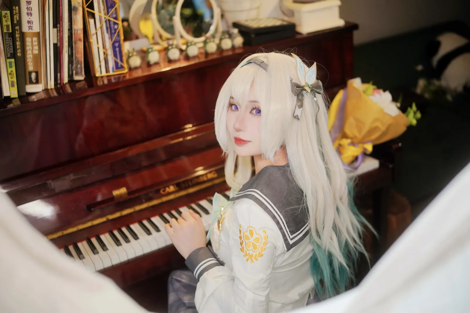 【甘雨cos】中秋乐士漫展的限定海灯节装扮