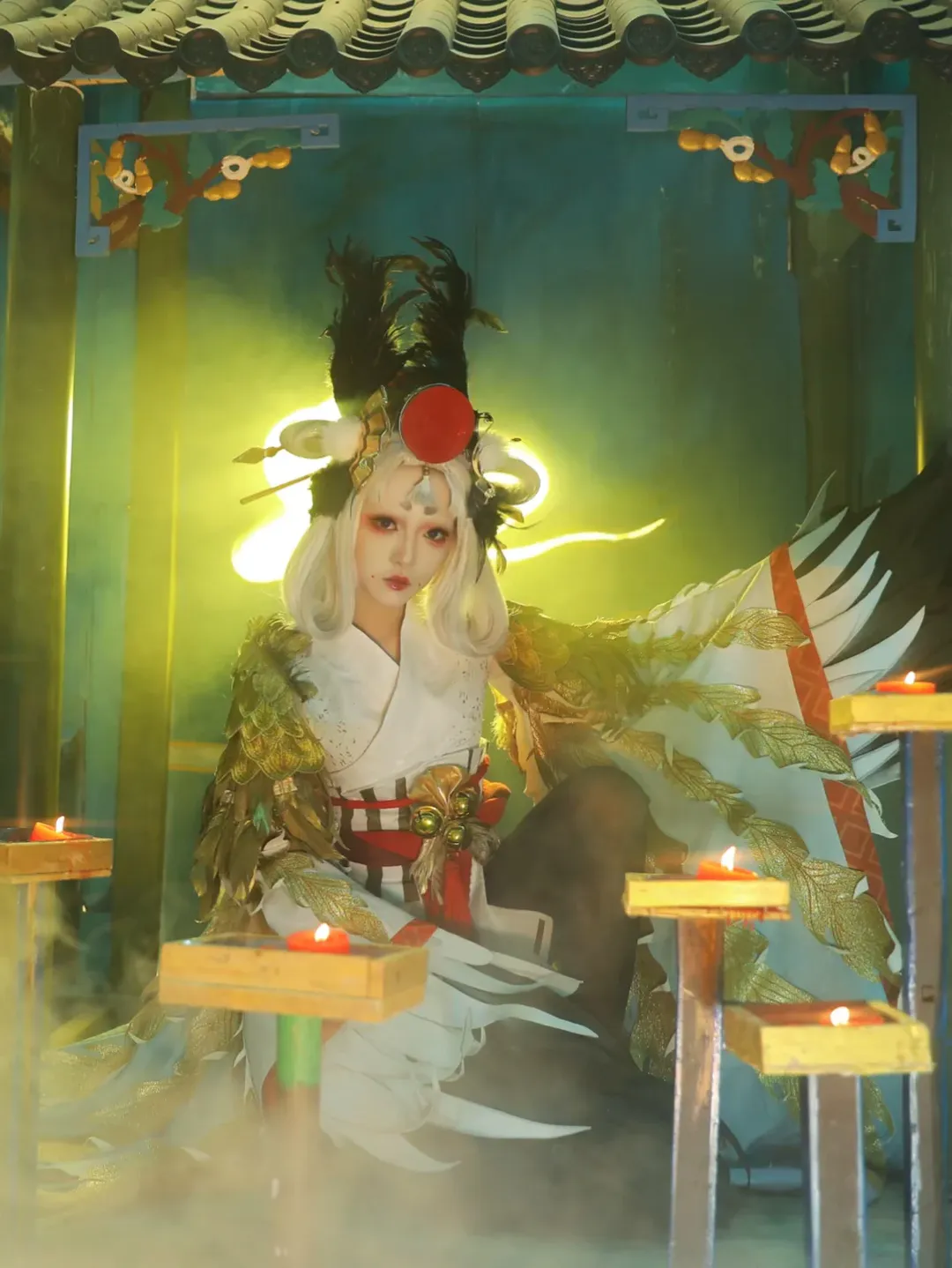 【姑获鸟cos】阴阳师金銮鹤羽，伞剑飒爽如初 - 第 5 张