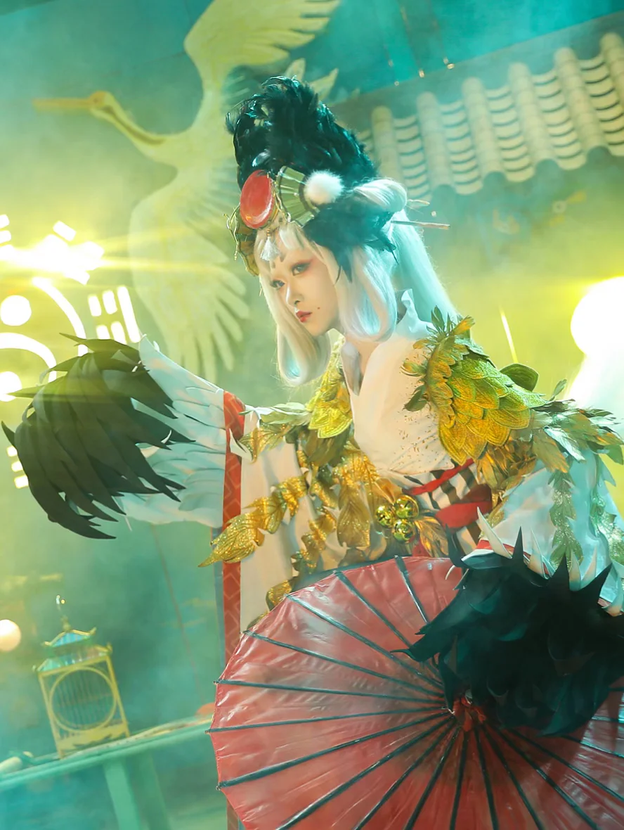 【姑获鸟cos】阴阳师金銮鹤羽，伞剑飒爽如初 - 第 6 张